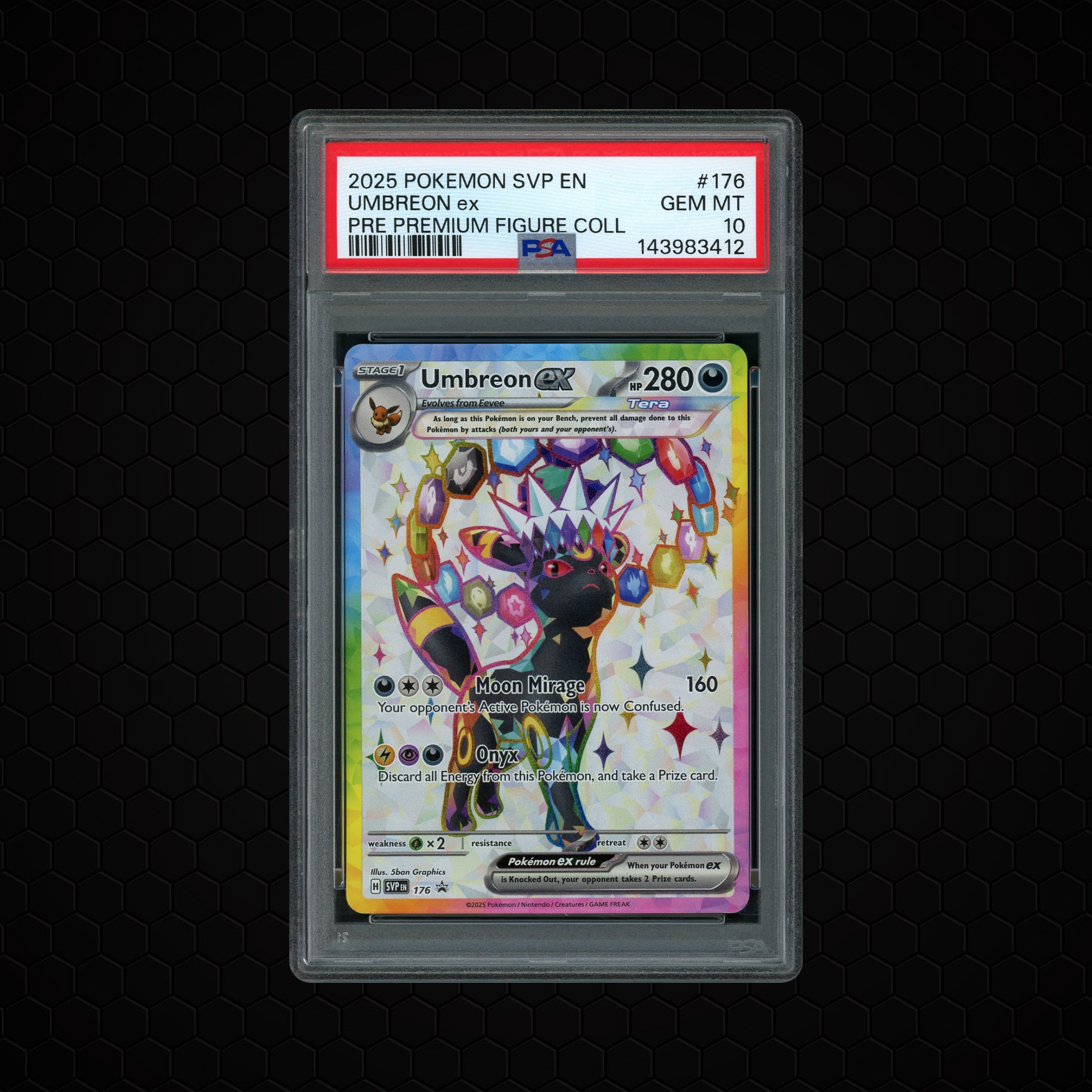 2025 Black Star Promo Umbreon EX #176 PSA 10