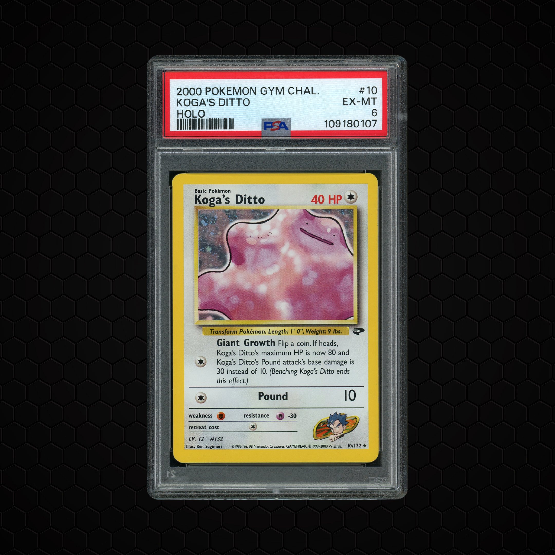 2000 Gym Challenge Koga's Ditto #10 PSA 6