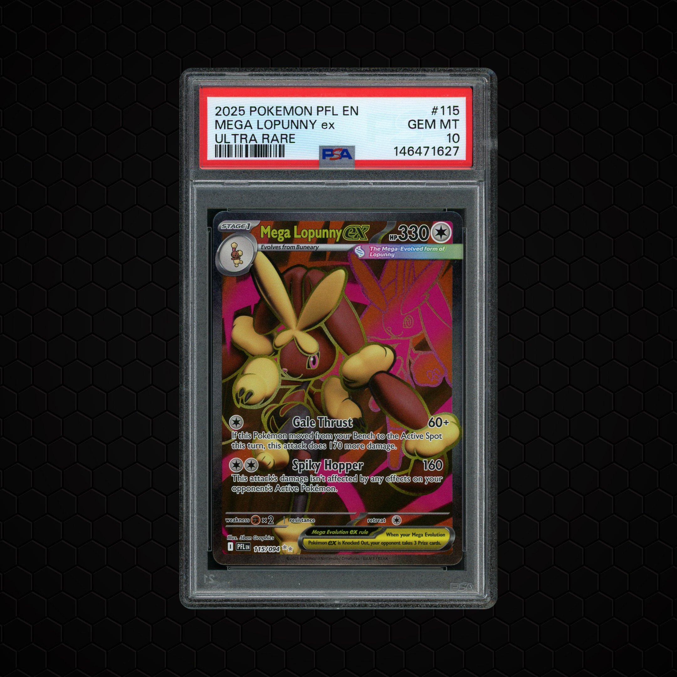 2025 Phantasmal Flames Mega Lopunny EX #115 PSA 10