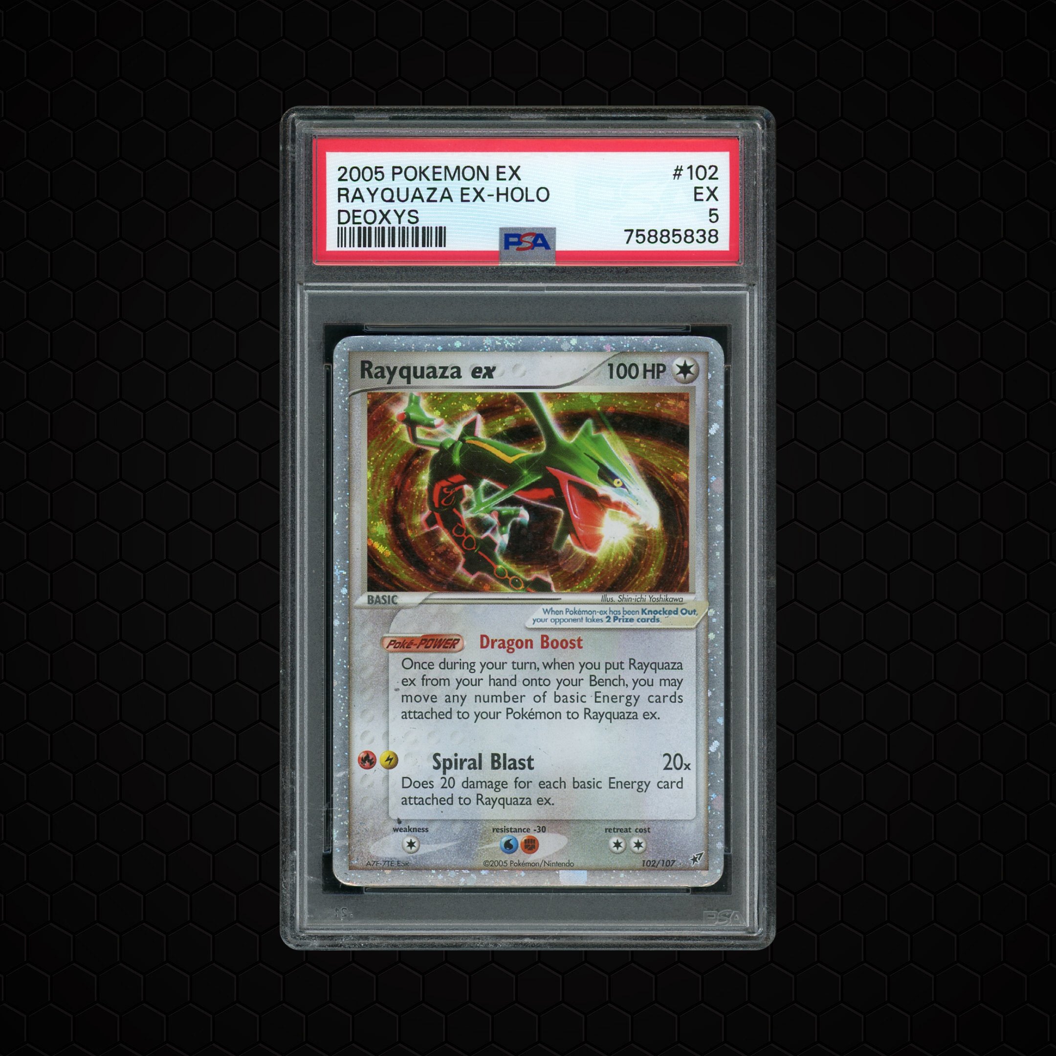2005 EX Deoxys Rayquaza EX #102 PSA 5