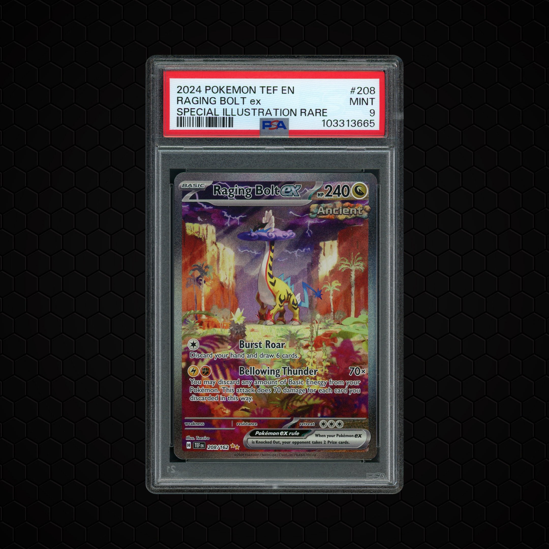 2024 Temporal Forces Raging Bolt EX #208 PSA 9