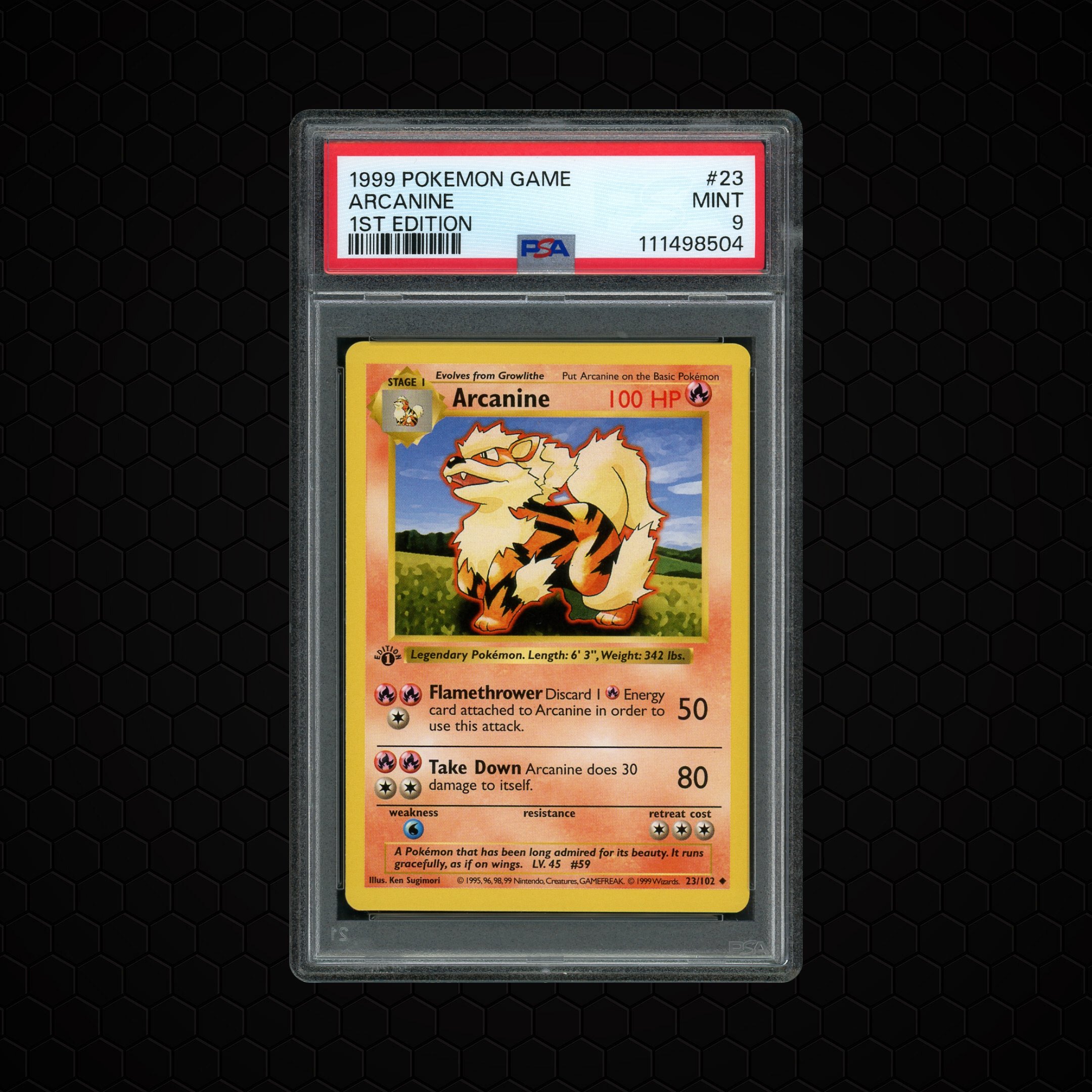 1999 Game 1st Edition Arcanine #23 PSA 9
