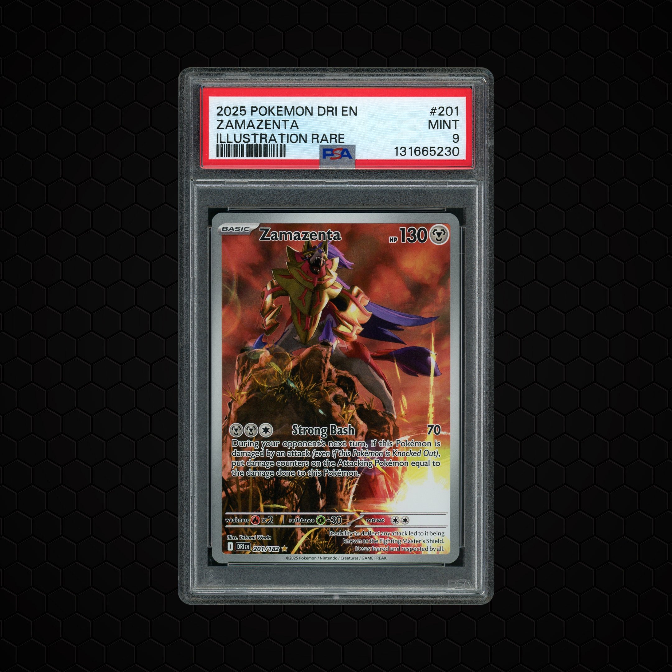 2025 Destined Rivals Zamazenta #201 PSA 9