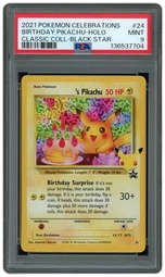 2021 Celebrations Classic Collection Birthday Pikachu #24 PSA 9 on Beezie.