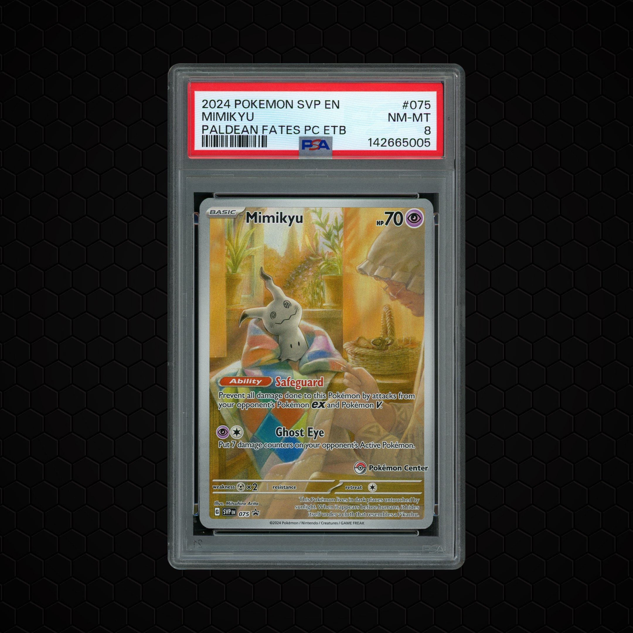 2024 Black Star Promo Mimikyu #75 PSA 8