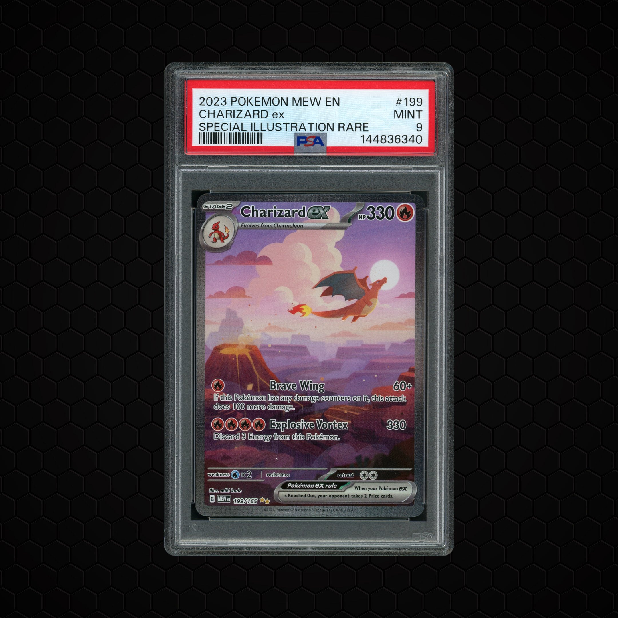 2023 Pokemon 151 Charizard EX #199 PSA 9