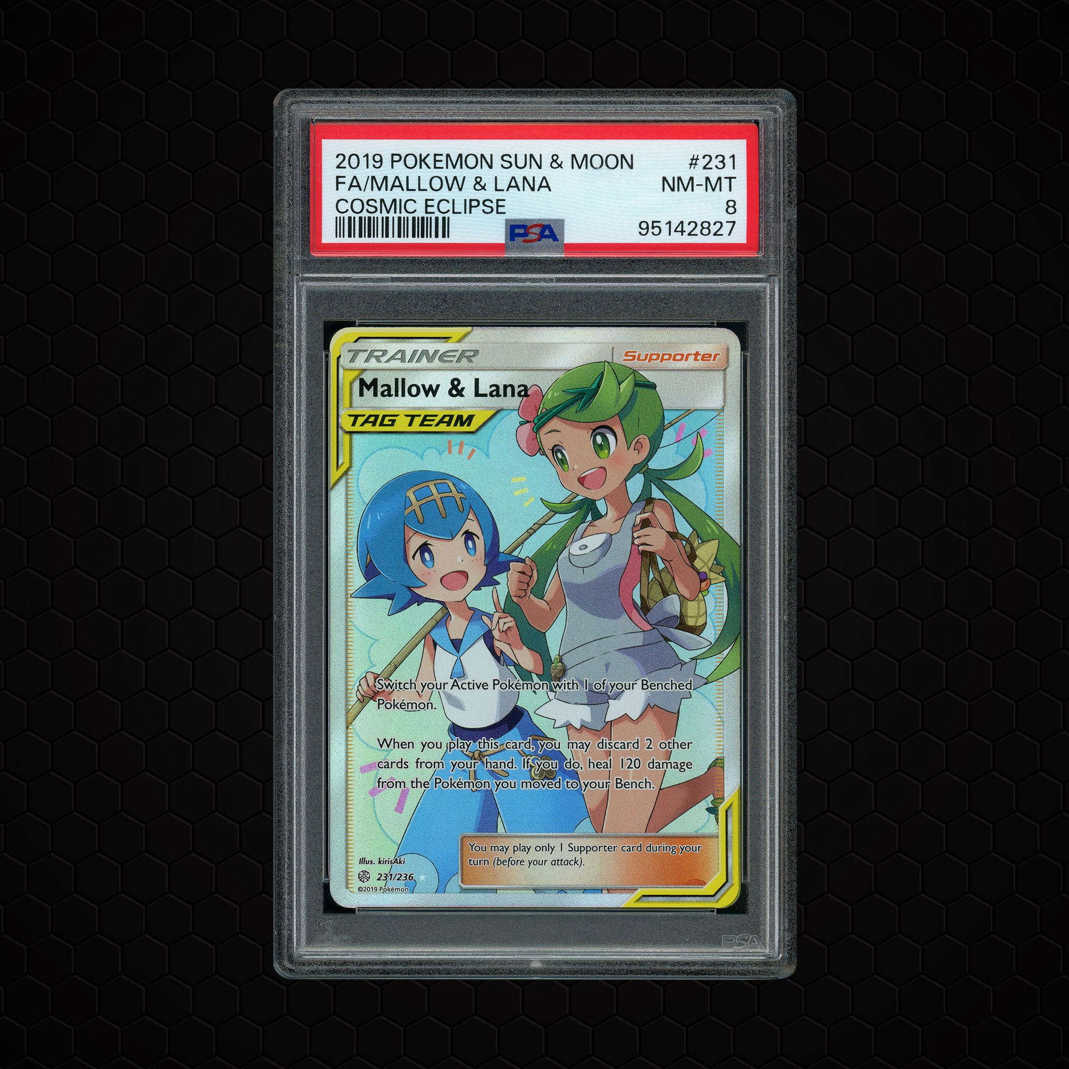 2019 Cosmic Eclipse Mallow & Lana #231 PSA 8