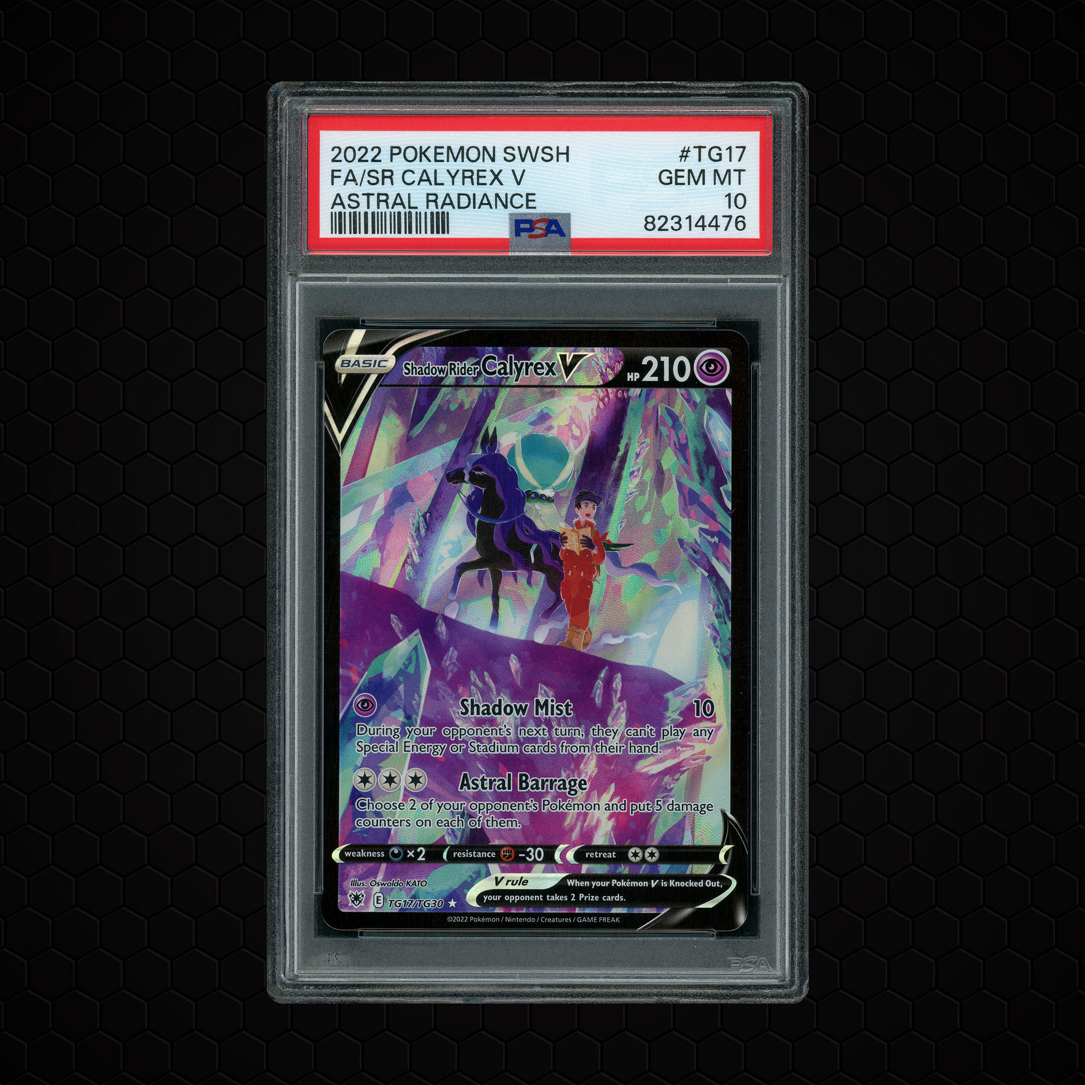 2022 Astral Radiance Shadow Rider Calyrex V #TG17 PSA 10