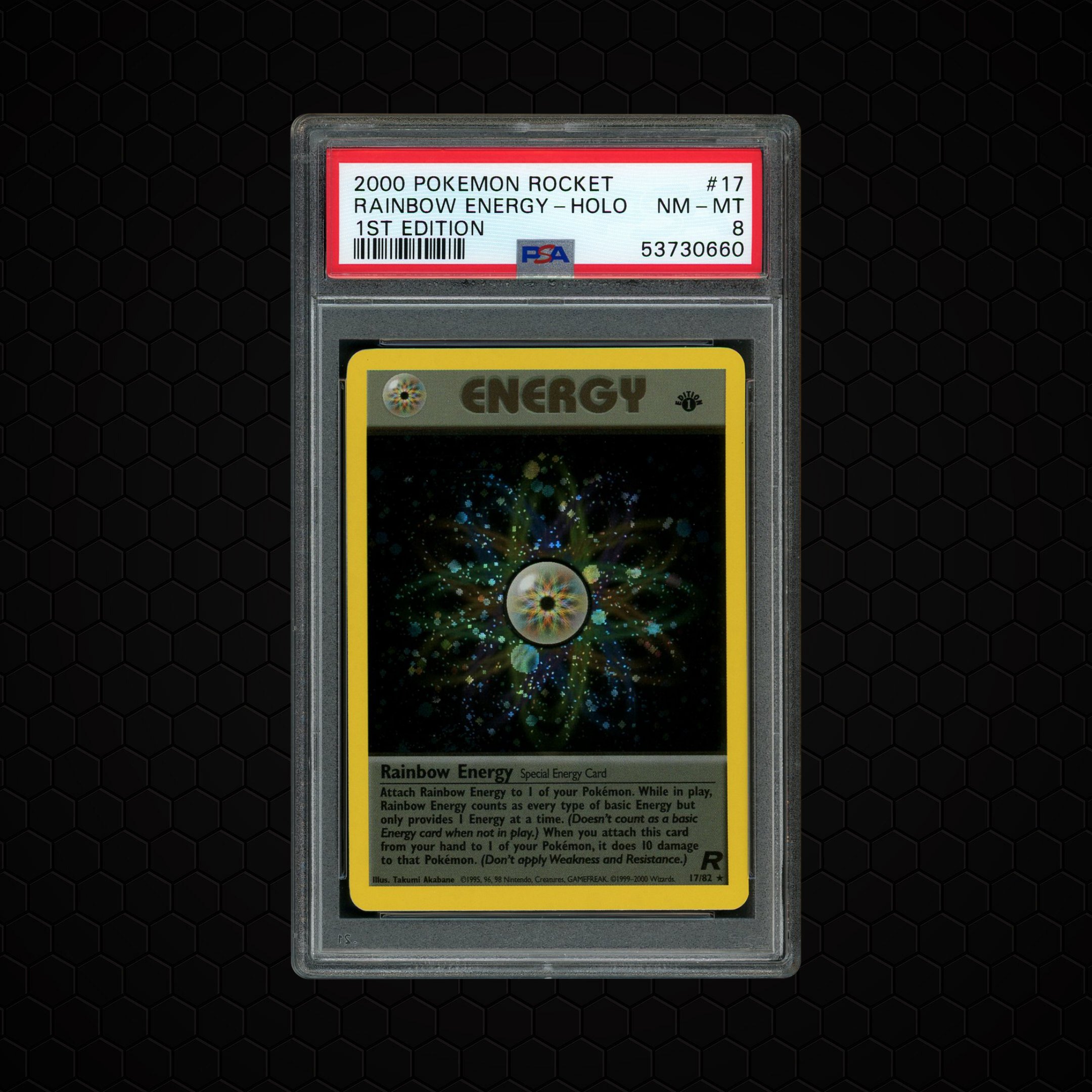 2000 Rocket 1st Edition Rainbow Energy #17 PSA 8