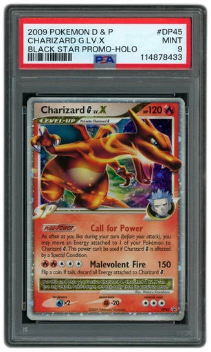 2009 Black Star Promo Charizard G LV. X #DP45 PSA 9
