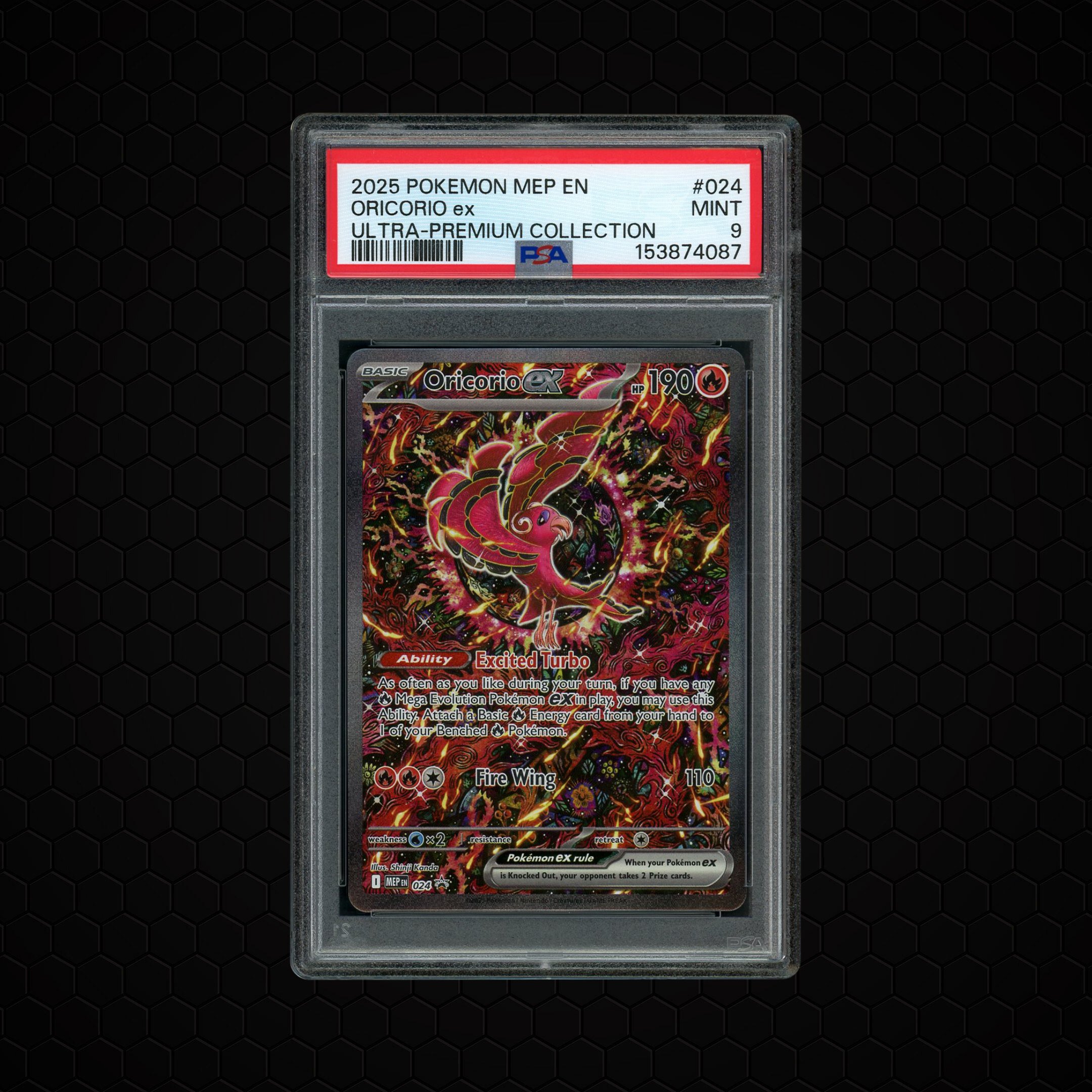 2025 Black Star Promo Oricorio EX #24 PSA 9