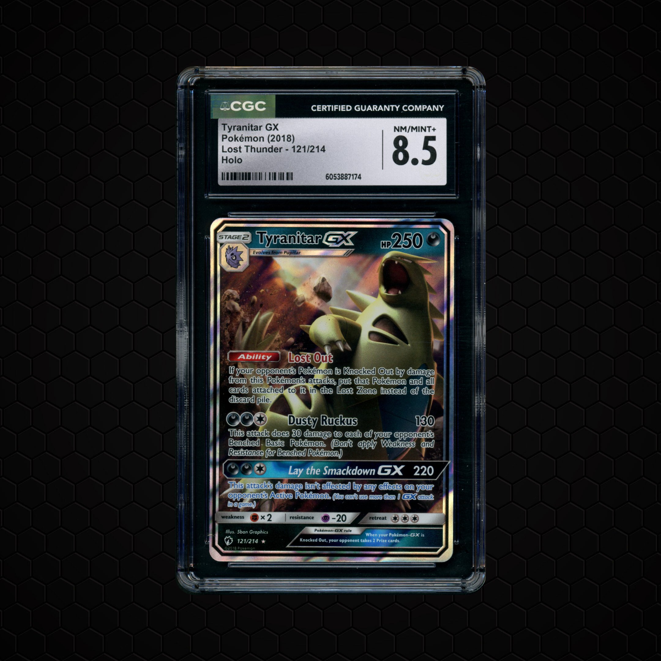 2018 Lost Thunder Tyranitar GX #121 CGC 8.5