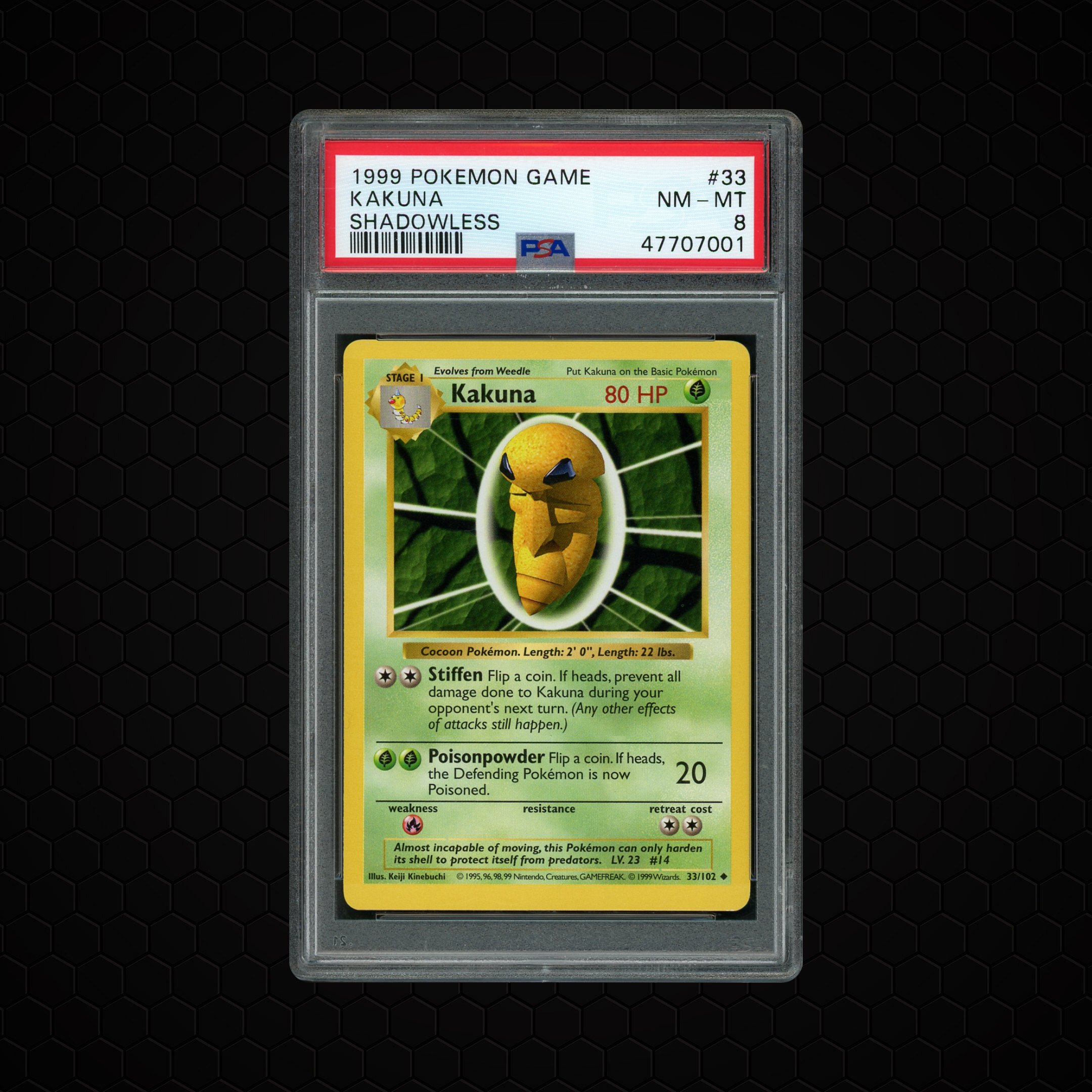 1999 Game Shadowless Kakuna #33 PSA 8