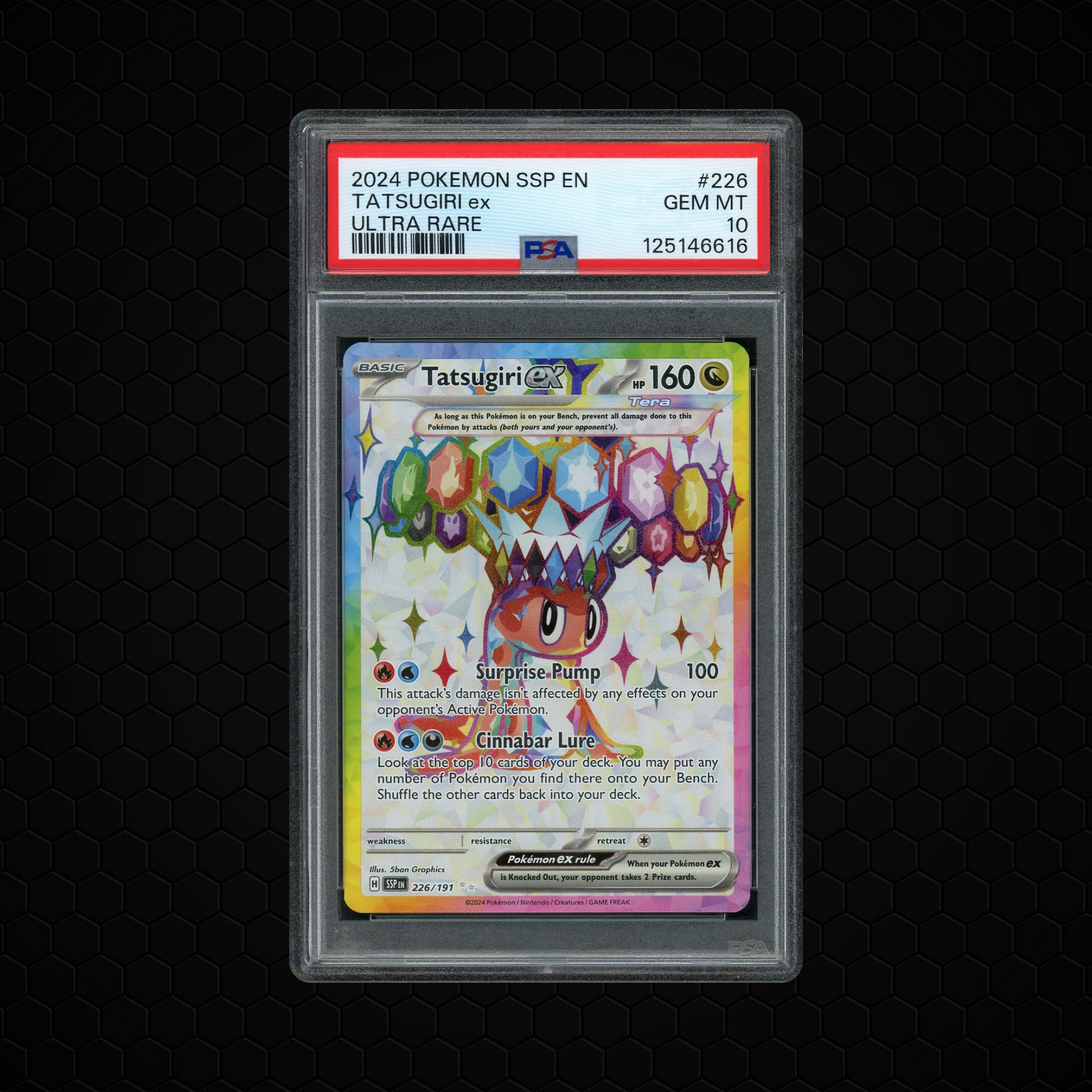 2024 Surging Sparks Tatsugiri EX #226 PSA 10