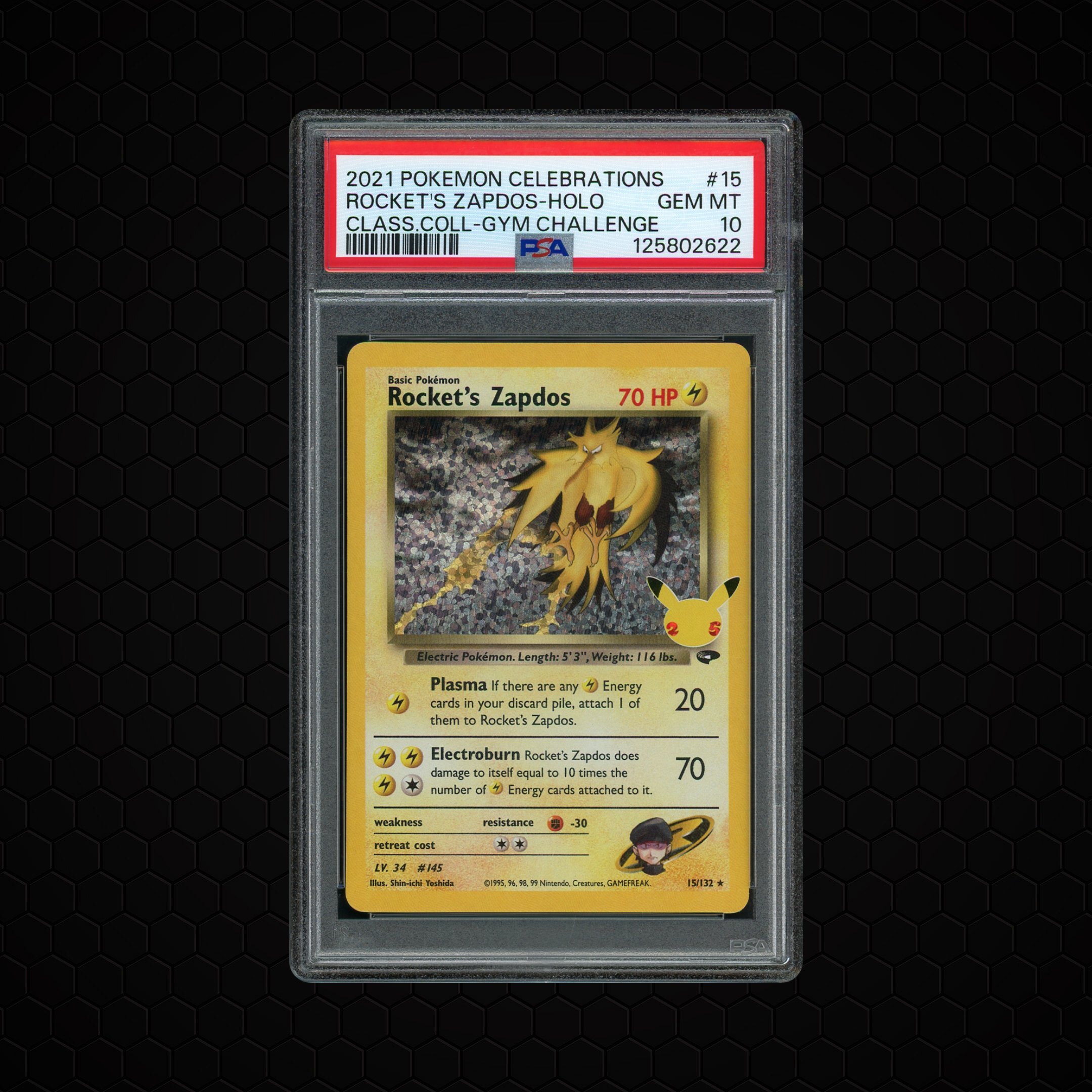 2021 Celebrations Classic Collection Rocket's Zapdos #15 PSA 10