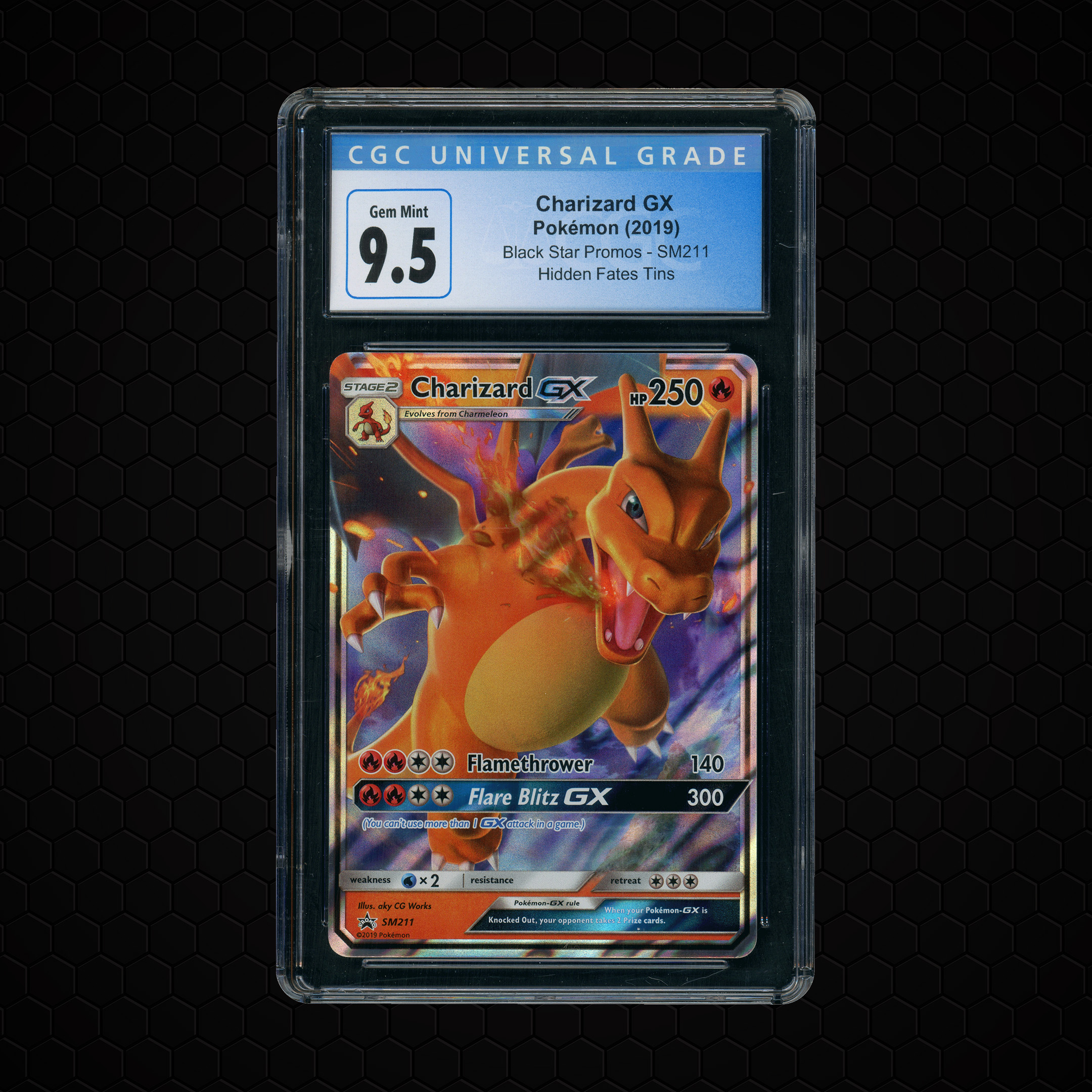 2019 Black Star Promos Charizard GX #SM211 CGC 9.5