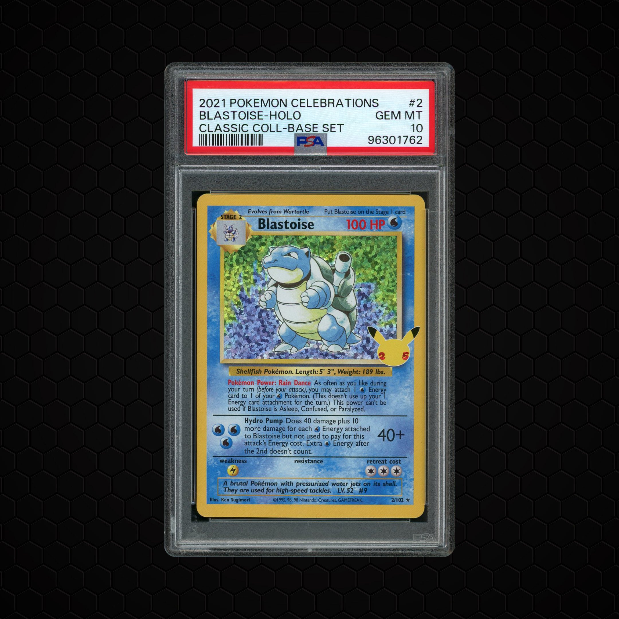 2021 Celebrations Classic Collection Blastoise #2 PSA 10