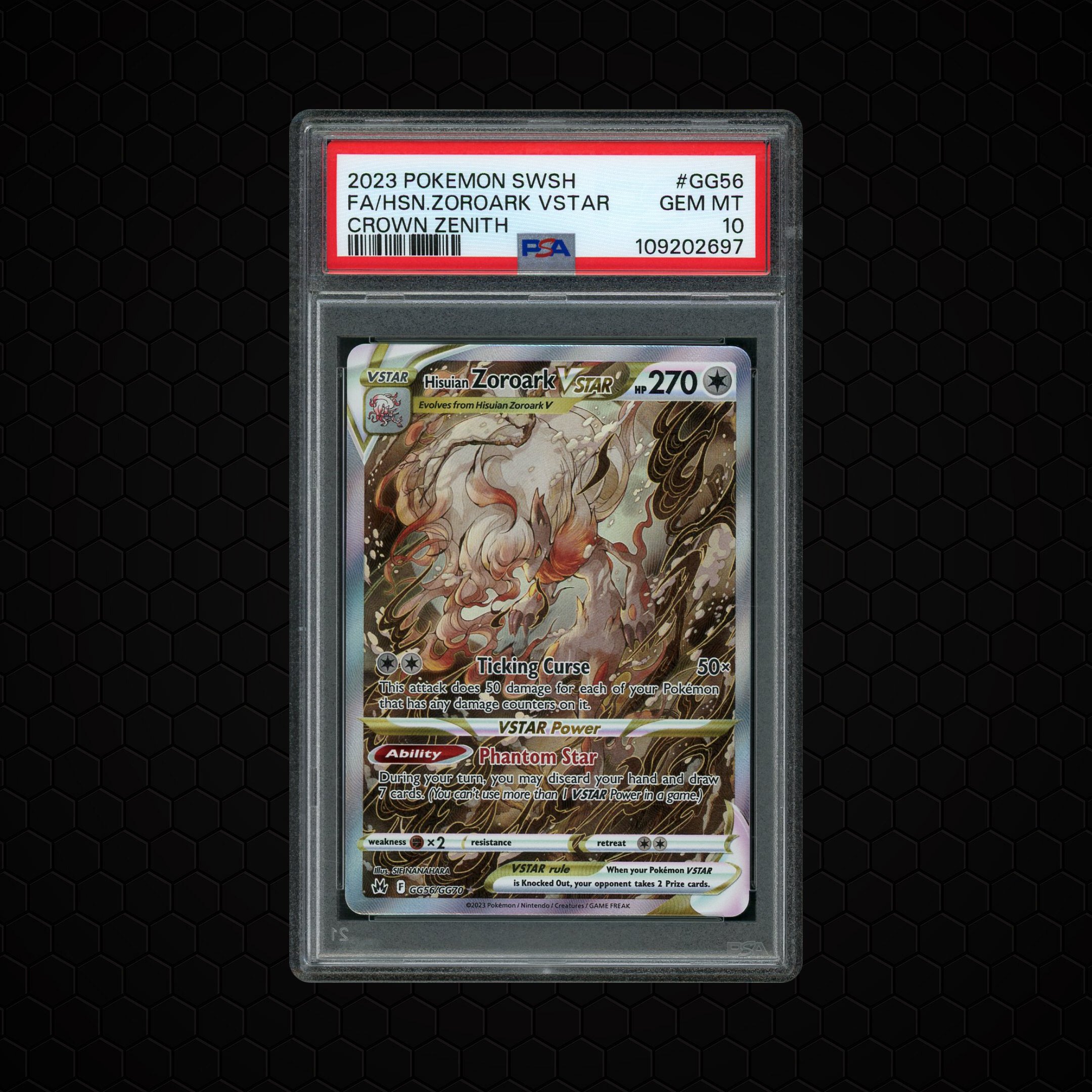 2023 Crown Zenith Hisuian Zoroark VSTAR #GG56 PSA 10