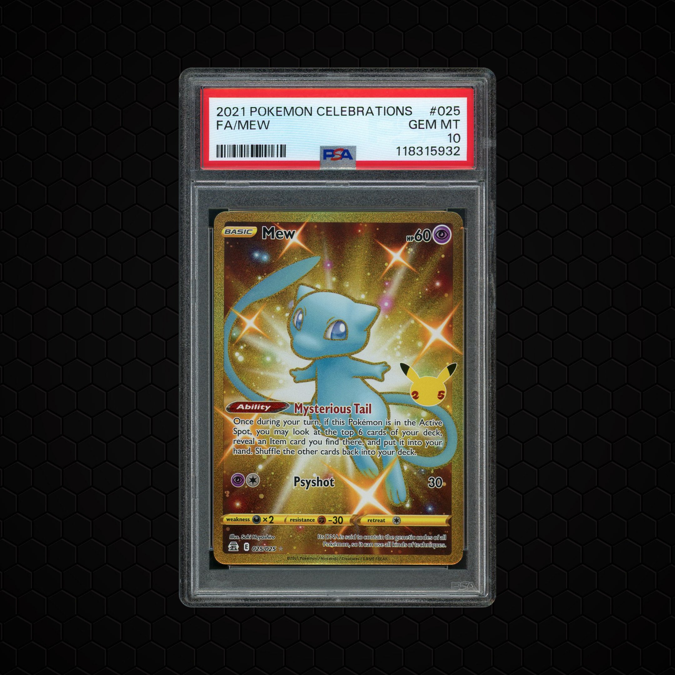 2021 Celebrations Mew #25 PSA 10