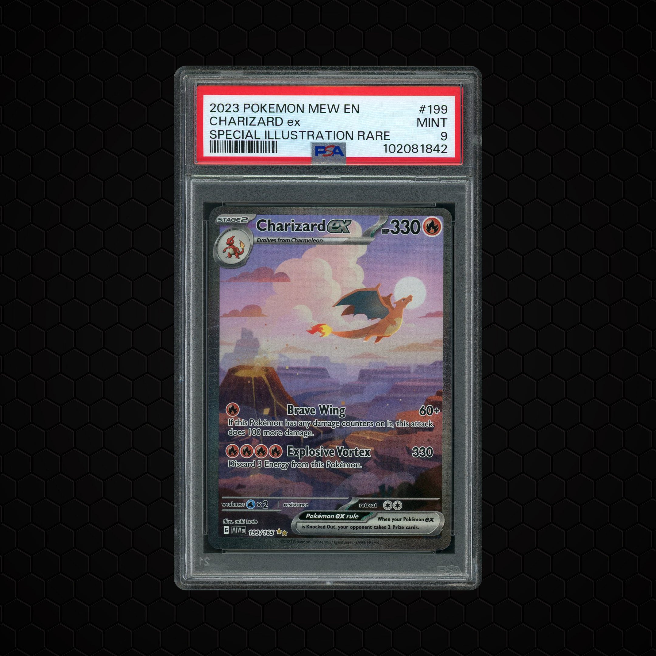 2023 Pokemon 151 Charizard EX #199 PSA 9