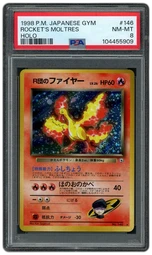 1998 Japanese Gym Rocket's Moltres #146 PSA 8 on Beezie.