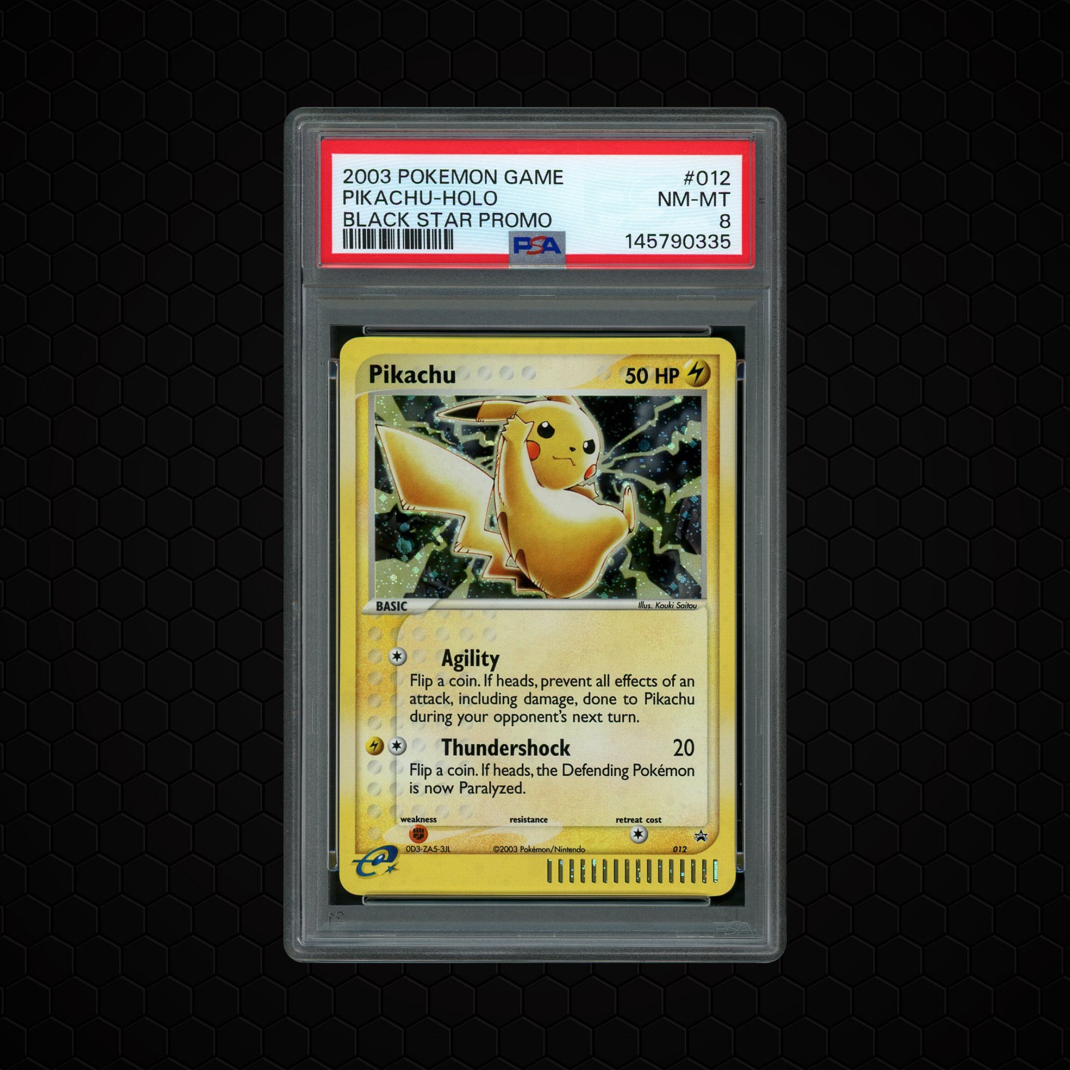 2003 Black Star Promo Pikachu #12 PSA 8