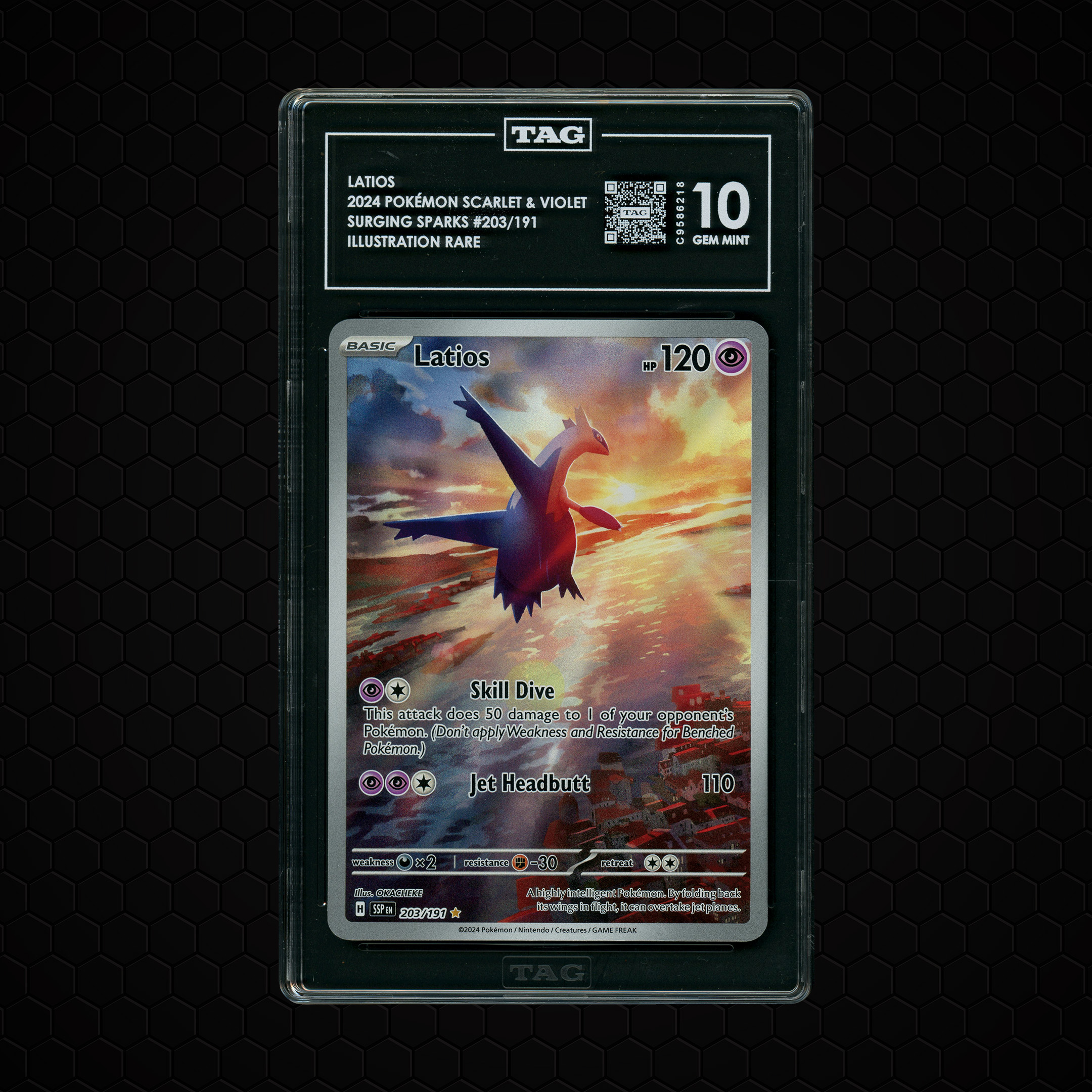 2024 Surging Sparks Latios #203 TAG 10