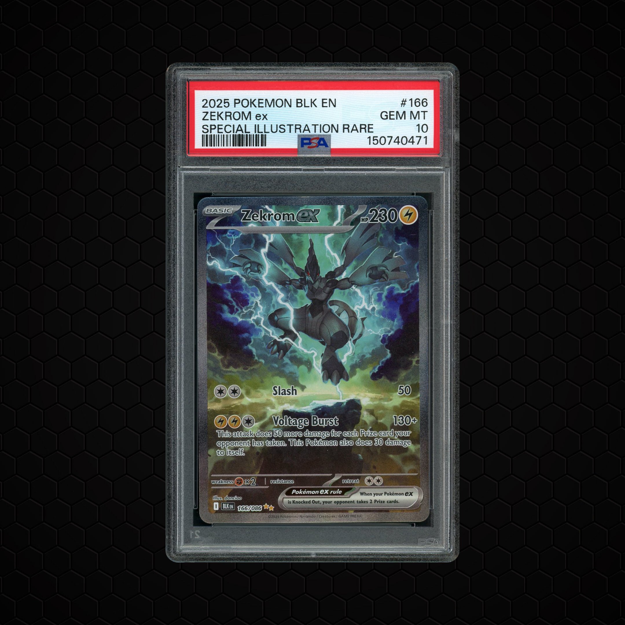 2025 Black Bolt Zekrom EX #166 PSA 10