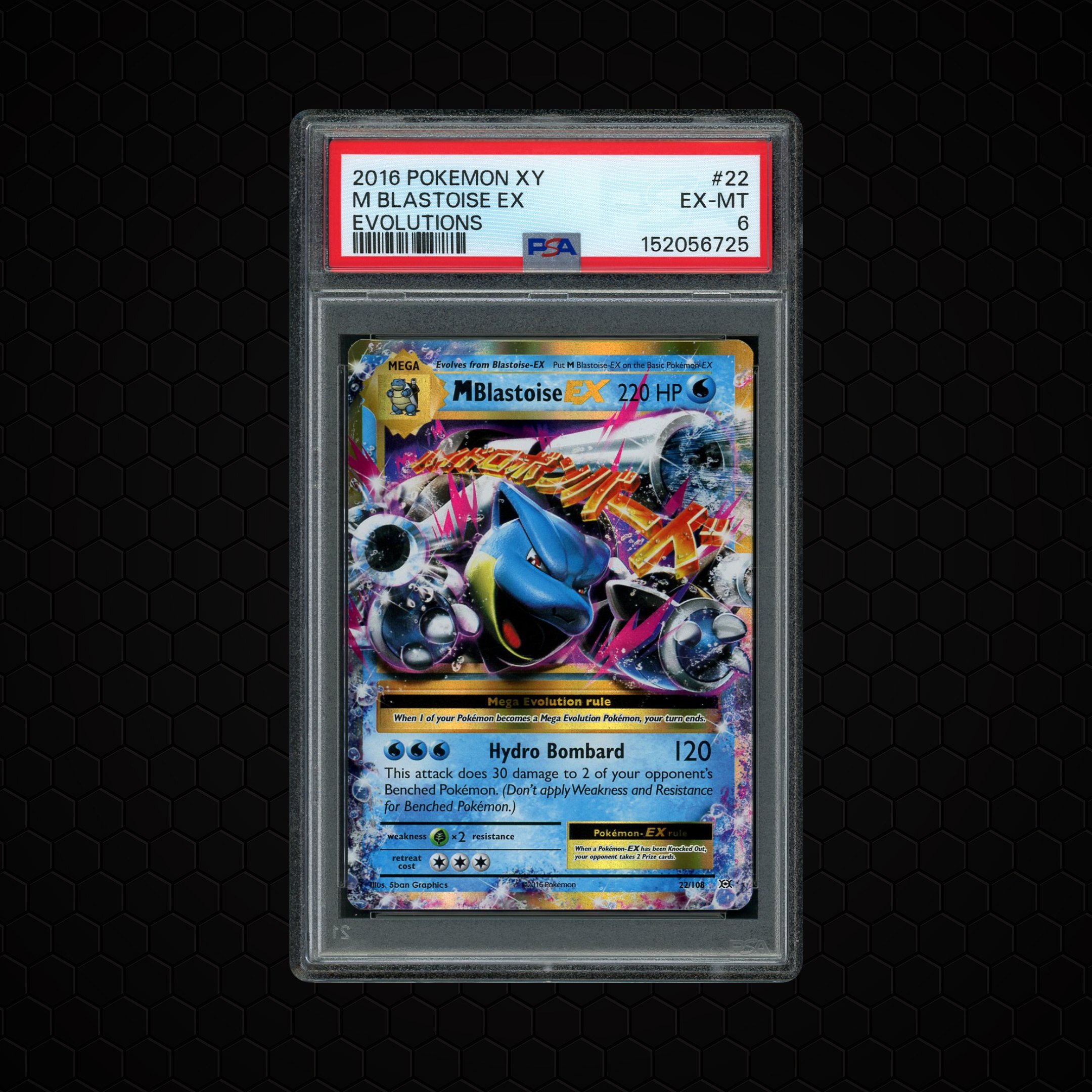 2016 Evolutions M Blastoise EX #22 PSA 6