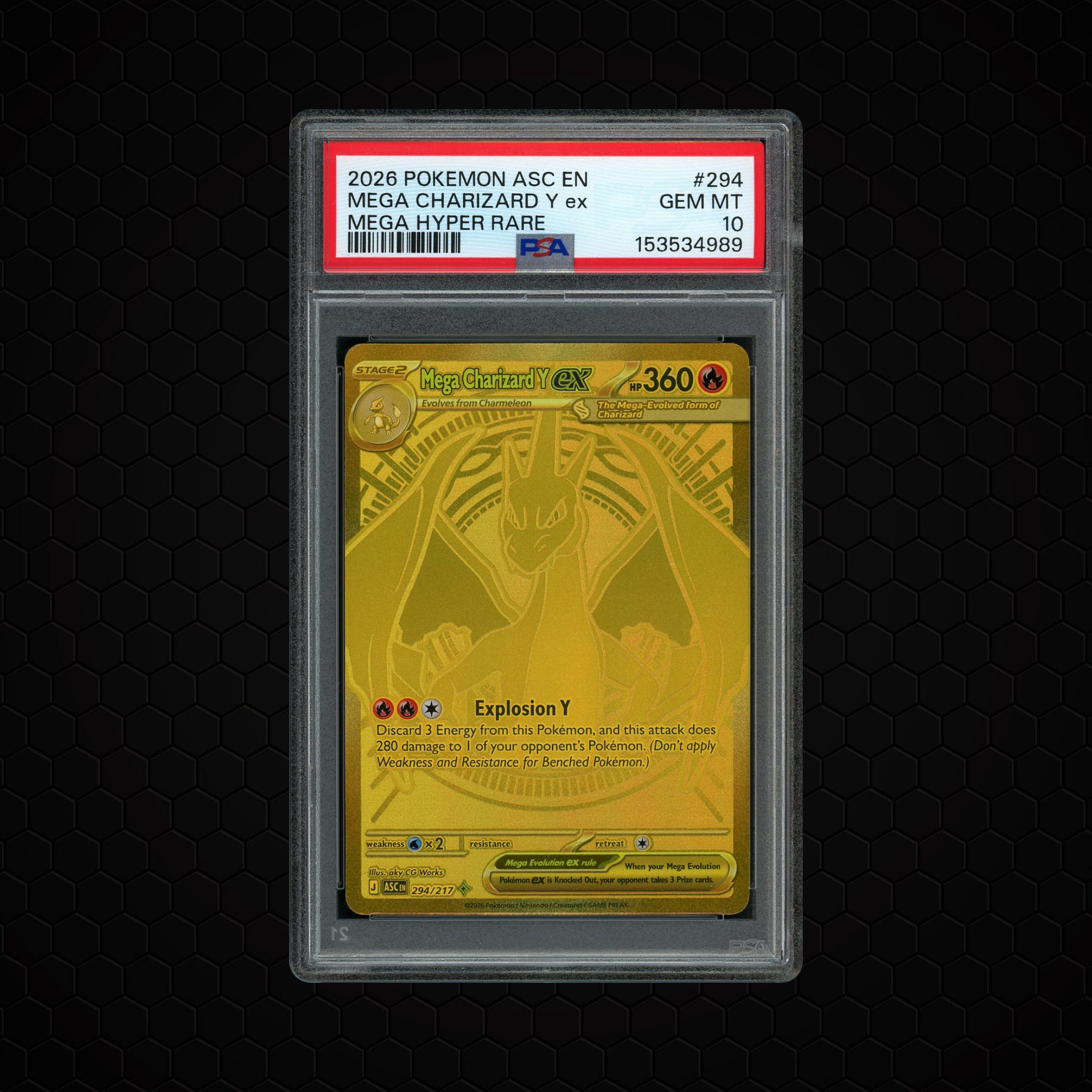 2026 Ascended Heroes Mega Charizard Y EX #294 PSA 10