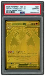 2026 Ascended Heroes Mega Charizard Y EX #294 PSA 10 on Beezie.