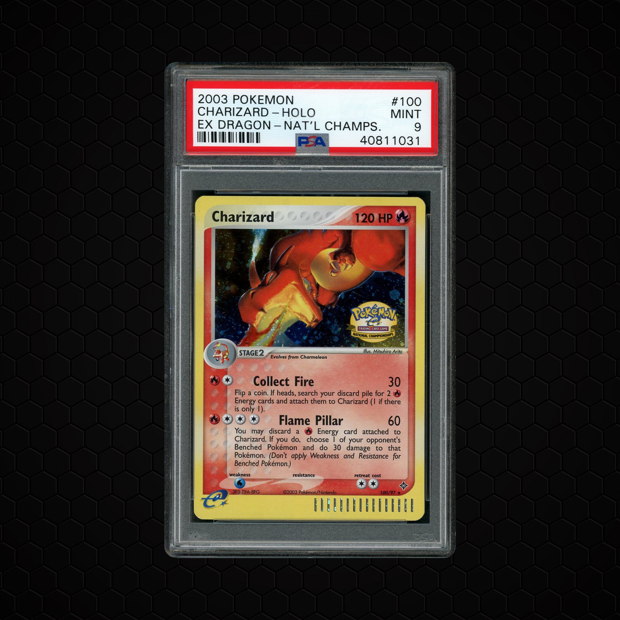 2003 EX Dragon Charizard #100 PSA 9