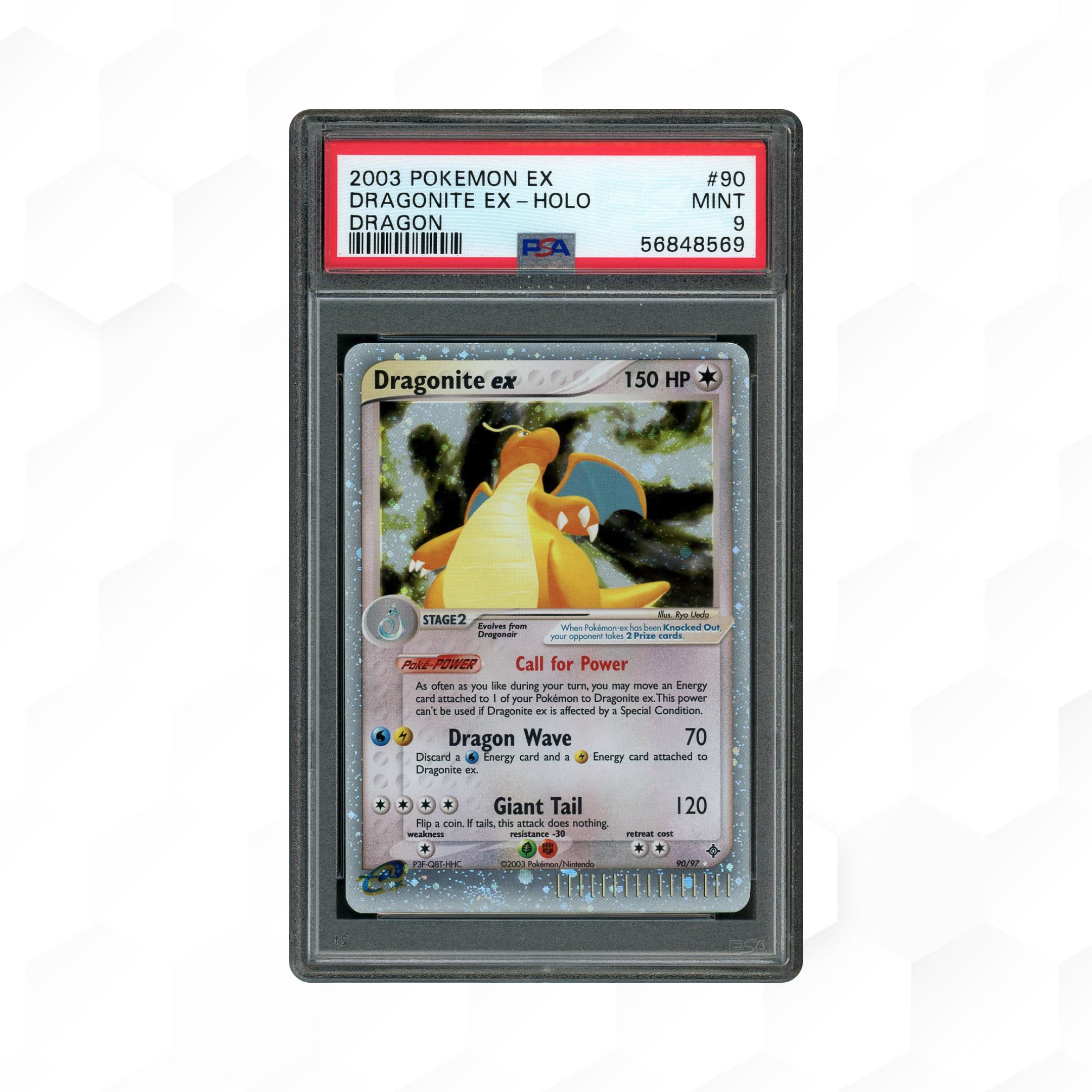 2003 EX Dragon Dragonite EX #90 PSA 9