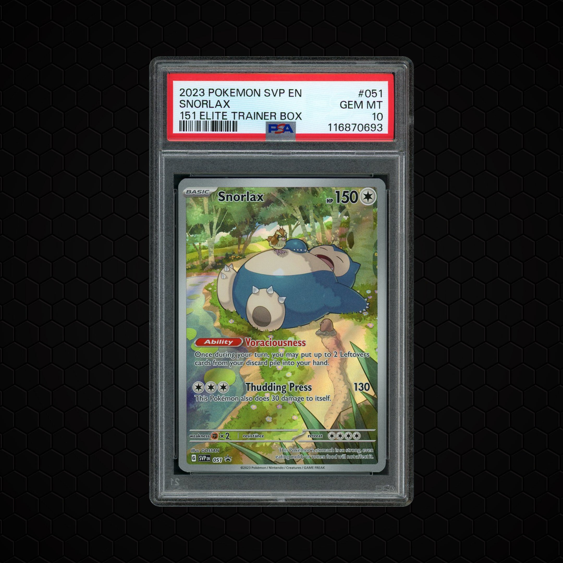 2023 Black Star Promo Snorlax #51 PSA 10