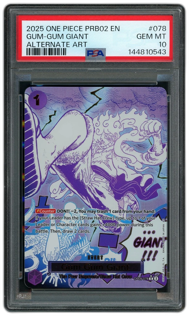 2025 The Best Vol. 2 Gum-Gum Giant #OP09-078 PSA 10 - 16491