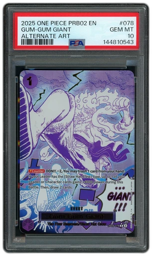 2025 The Best Vol. 2 Gum-Gum Giant #OP09-078 PSA 10