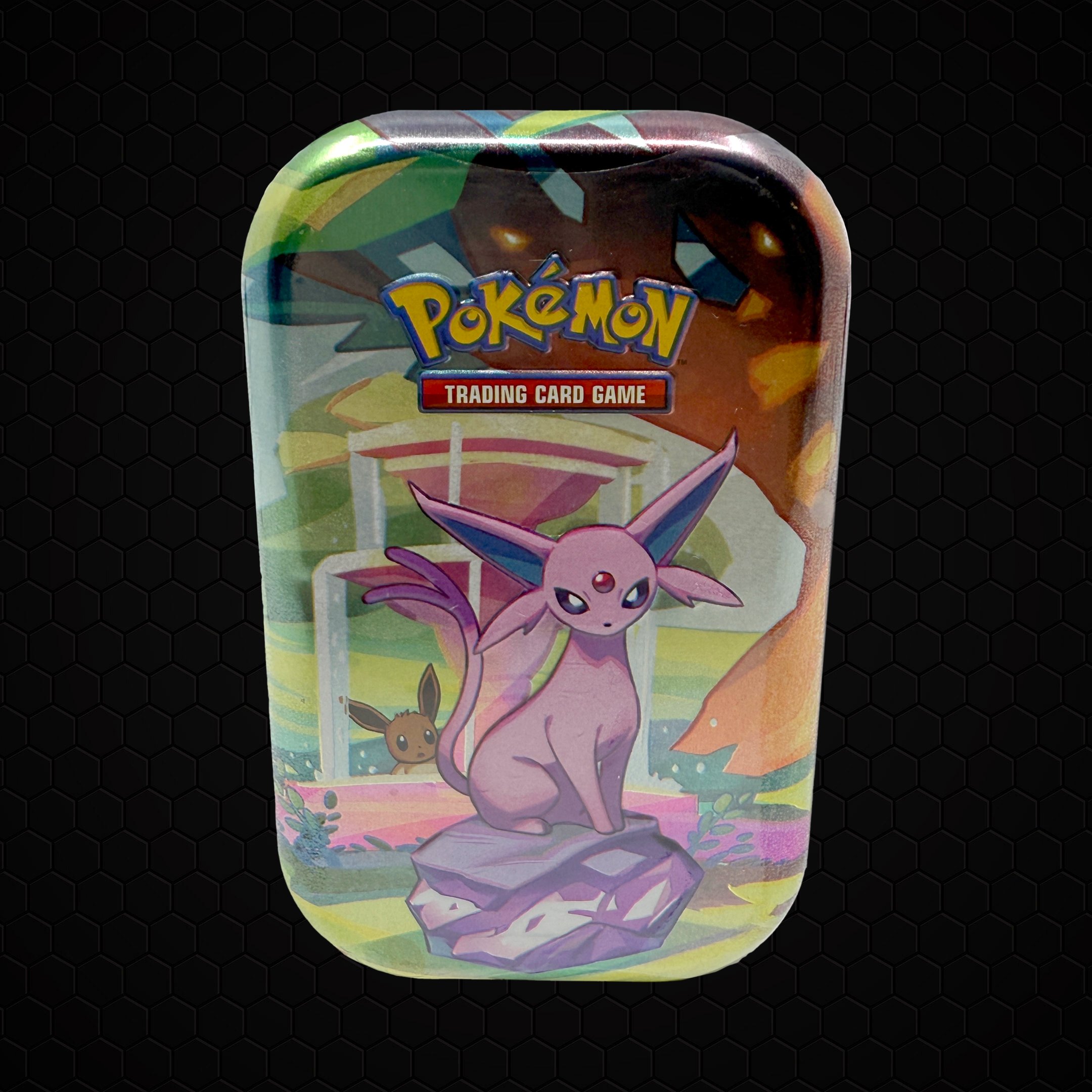 Pokémon Scarlet & Violet Prismatic Evolutions Espeon Mini Tin