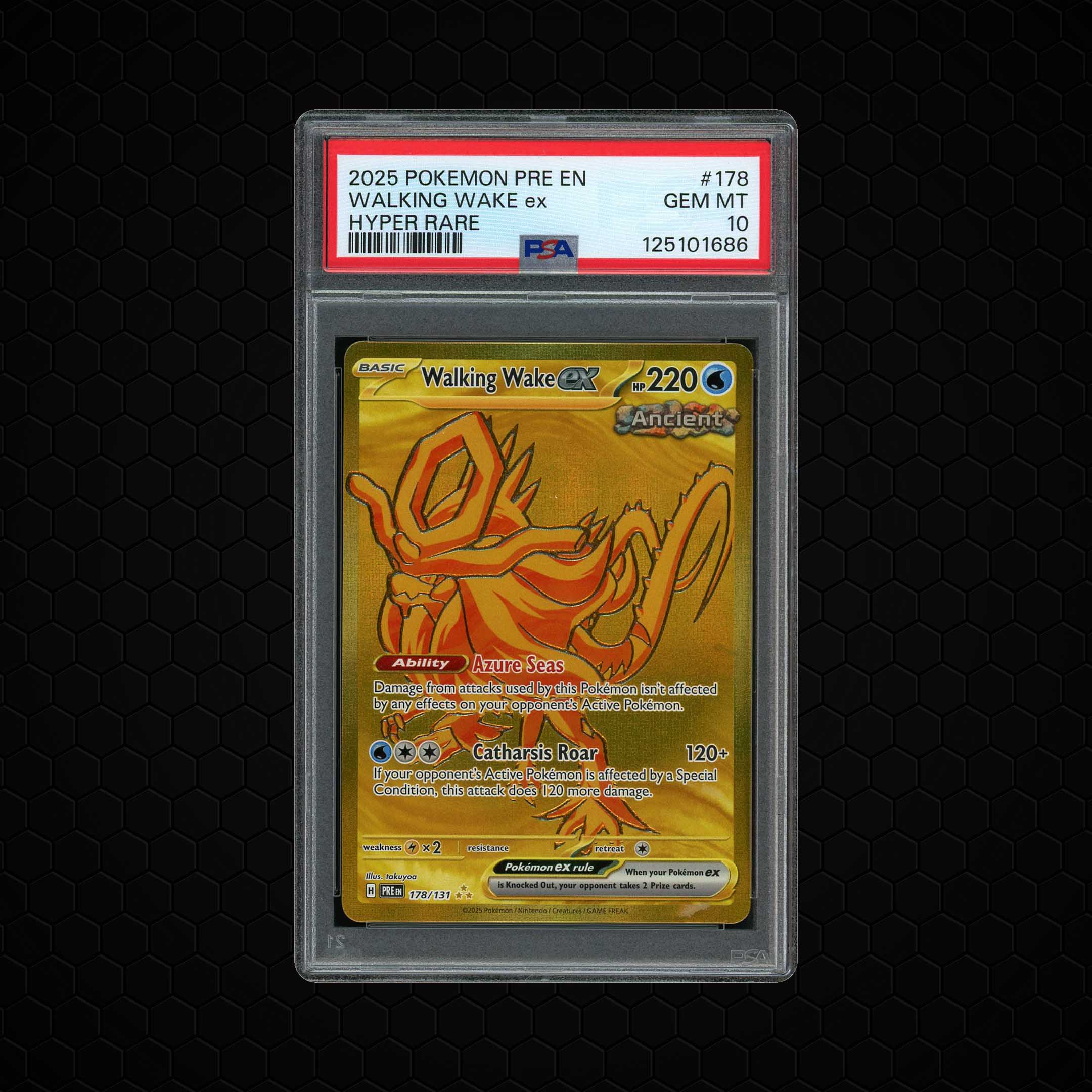 2025 Prismatic Evolutions Walking Wake ex #178 PSA 10