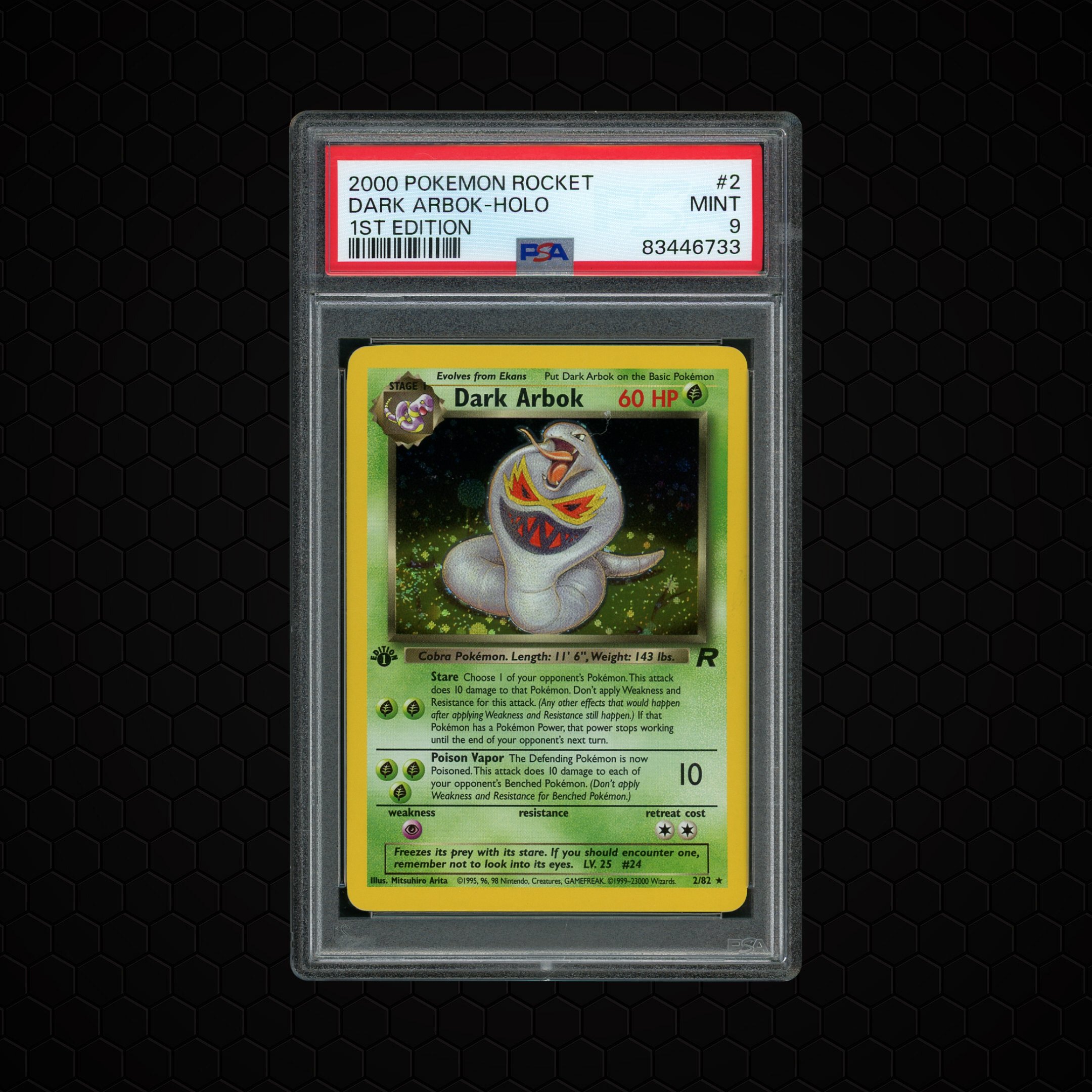 2000 Rocket 1st Edition Dark Arbok #2 PSA 9
