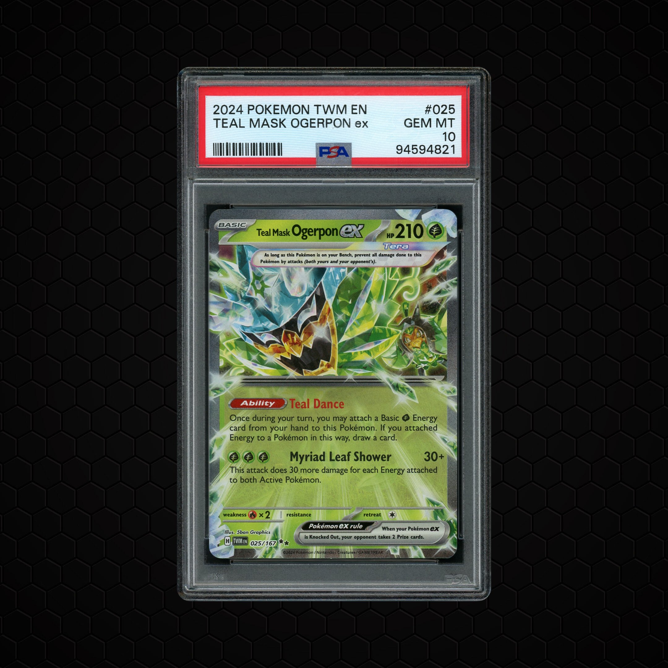 2024 Twilight Masquerade Teal Mask Ogerpon EX #25 PSA 10