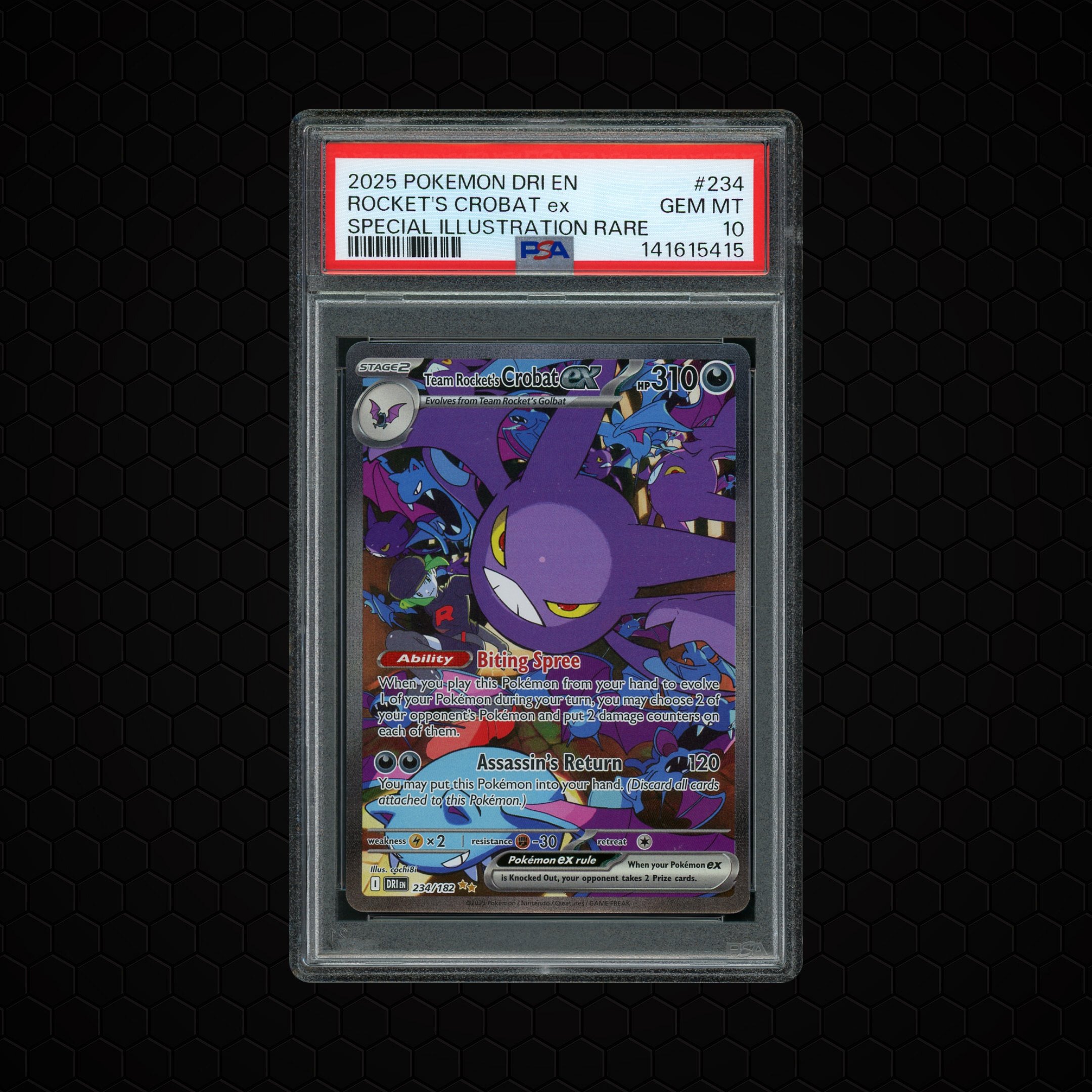 2025 Destined Rivals Team Rocket's Crobat EX #234 PSA 10