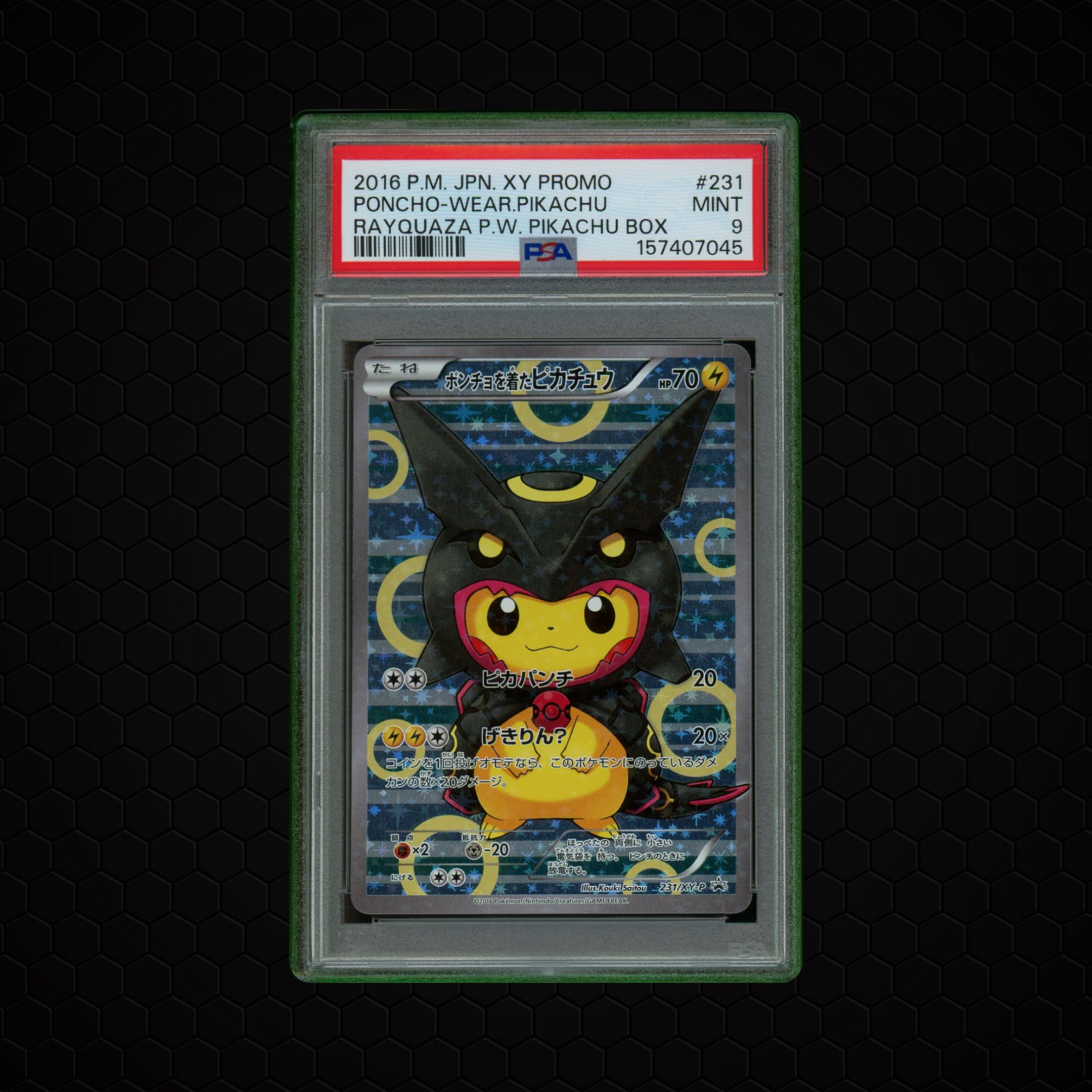 2016 Japanese XY Promo Poncho-Wearing Pikachu #231 PSA 9 - 16614