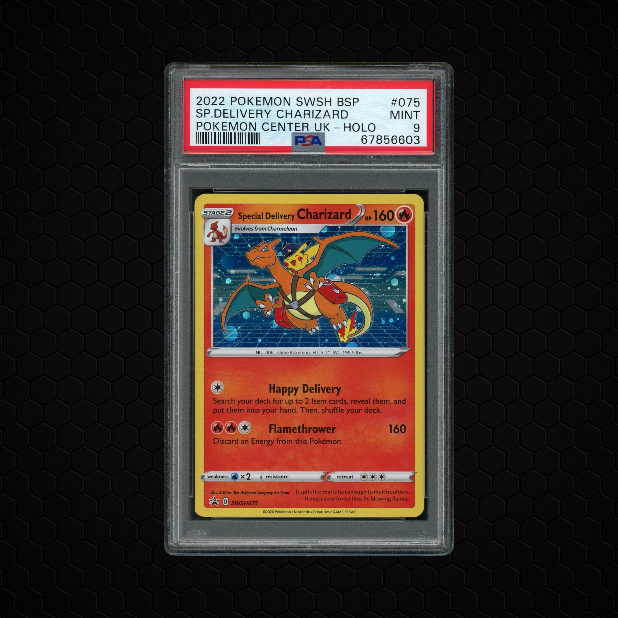 2022 Black Star Promo Special Delivery Charizard #75 PSA 9