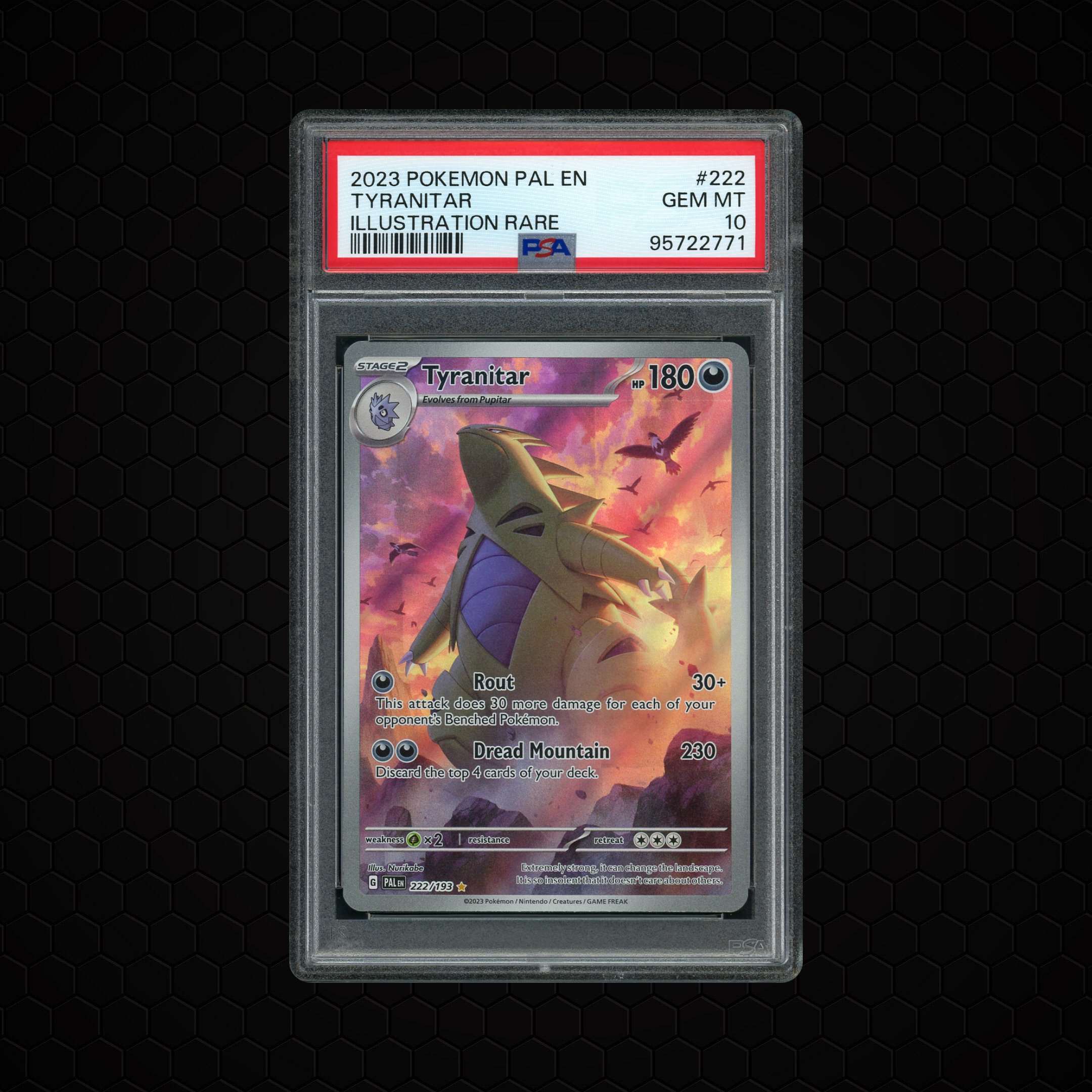 2023 Paldea Evolved Tyranitar #222 PSA 10