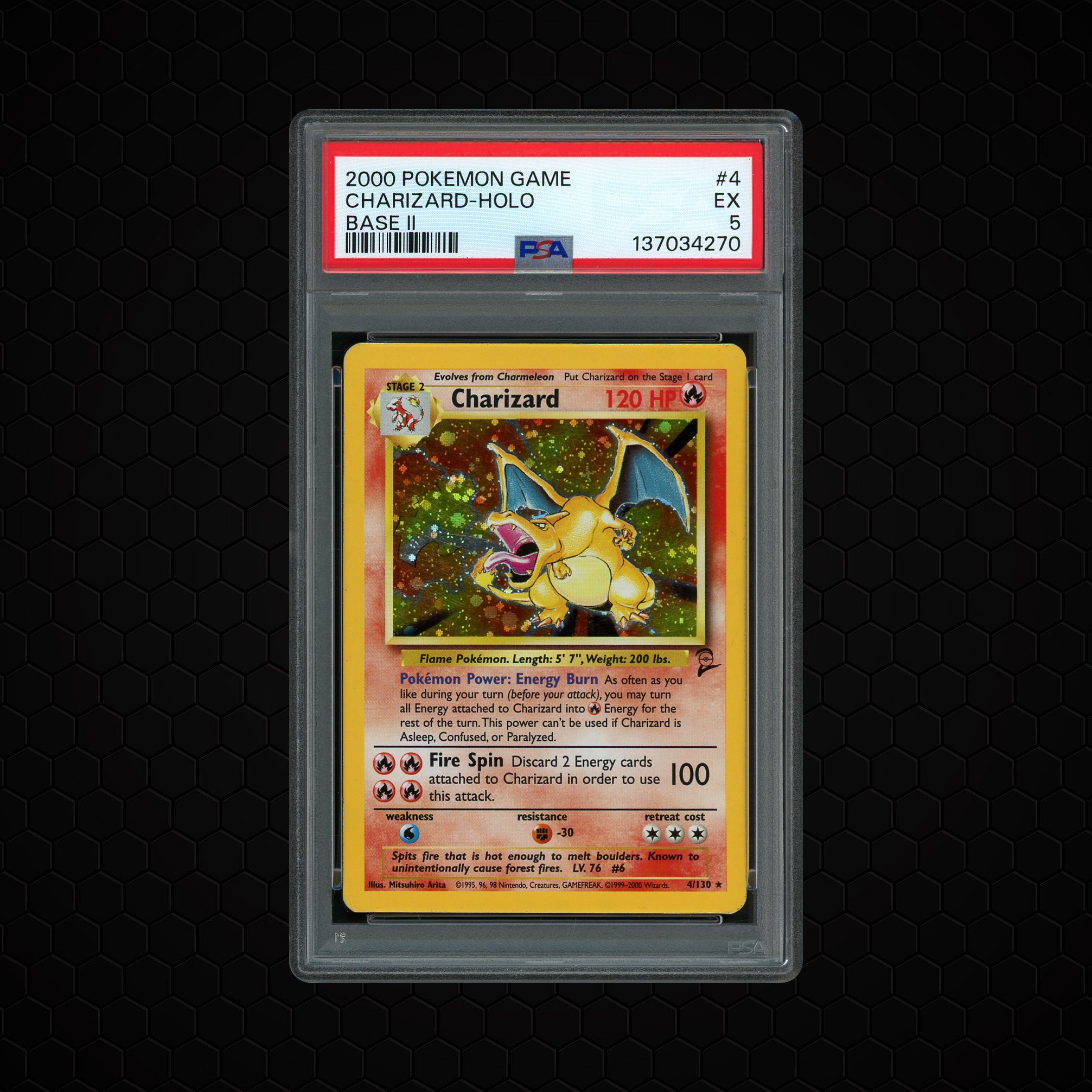 2000 Base 2 Charizard #4 PSA 5
