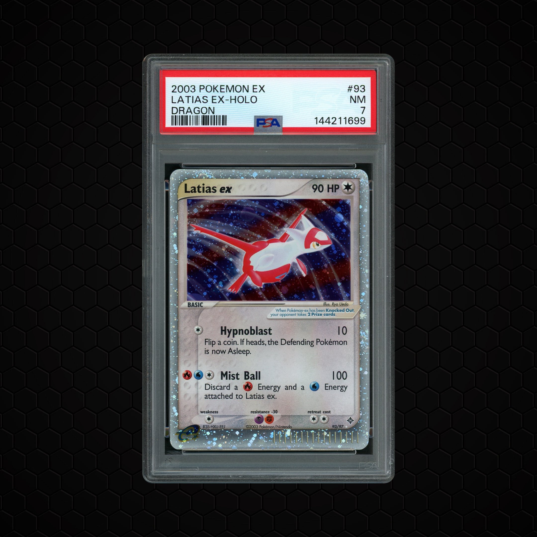 2003 EX Dragon Latias EX #93 PSA 7