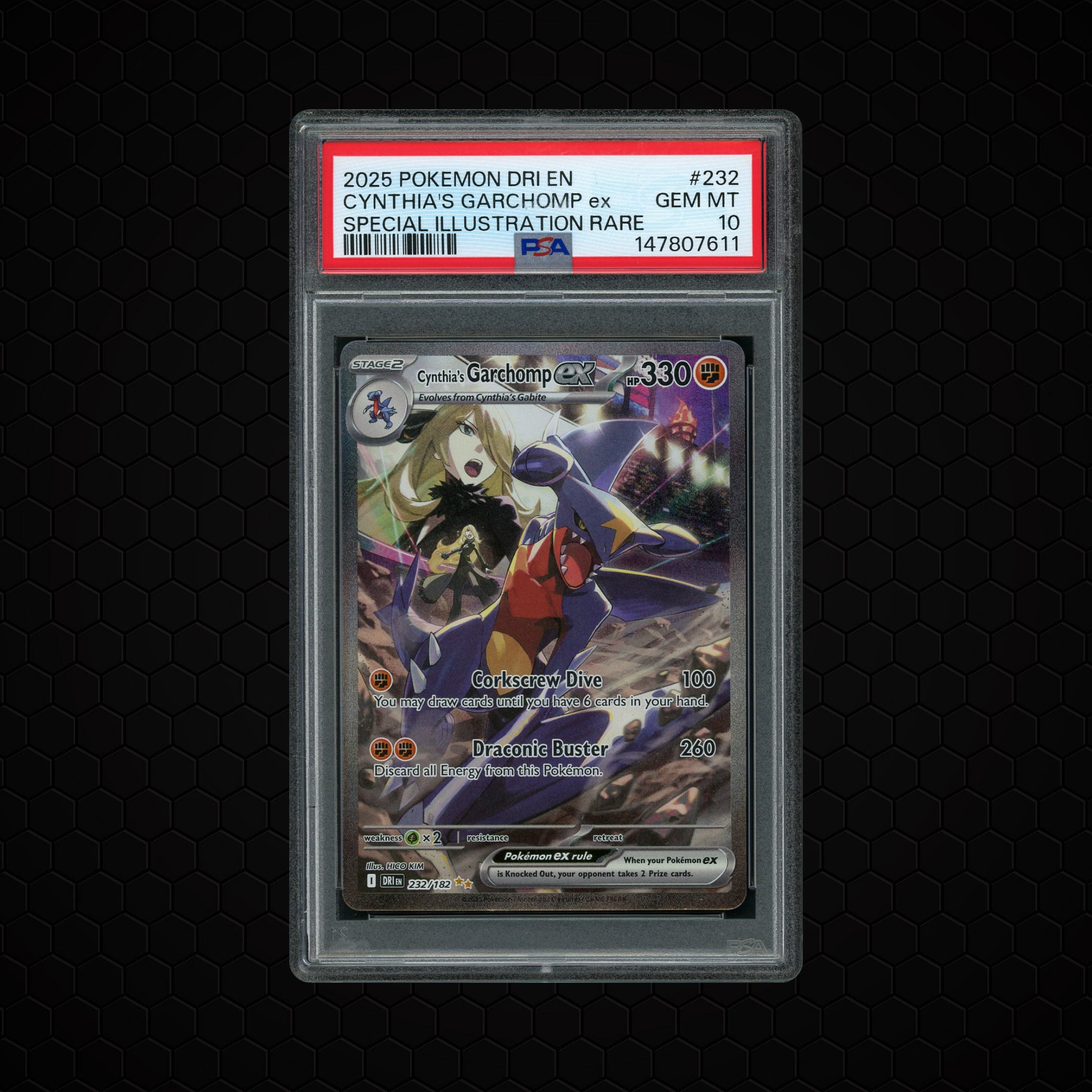 2025 Destined Rivals Cynthia's Garchomp EX #232 PSA 10