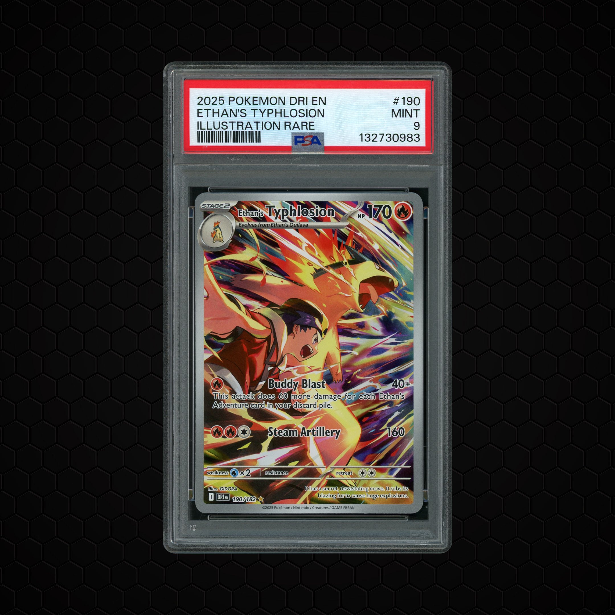 2025 Destined Rivals Ethan's Typhlosion #190 PSA 9