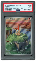 2025 Black Star Promo Victini #208 PSA 9 on Beezie.