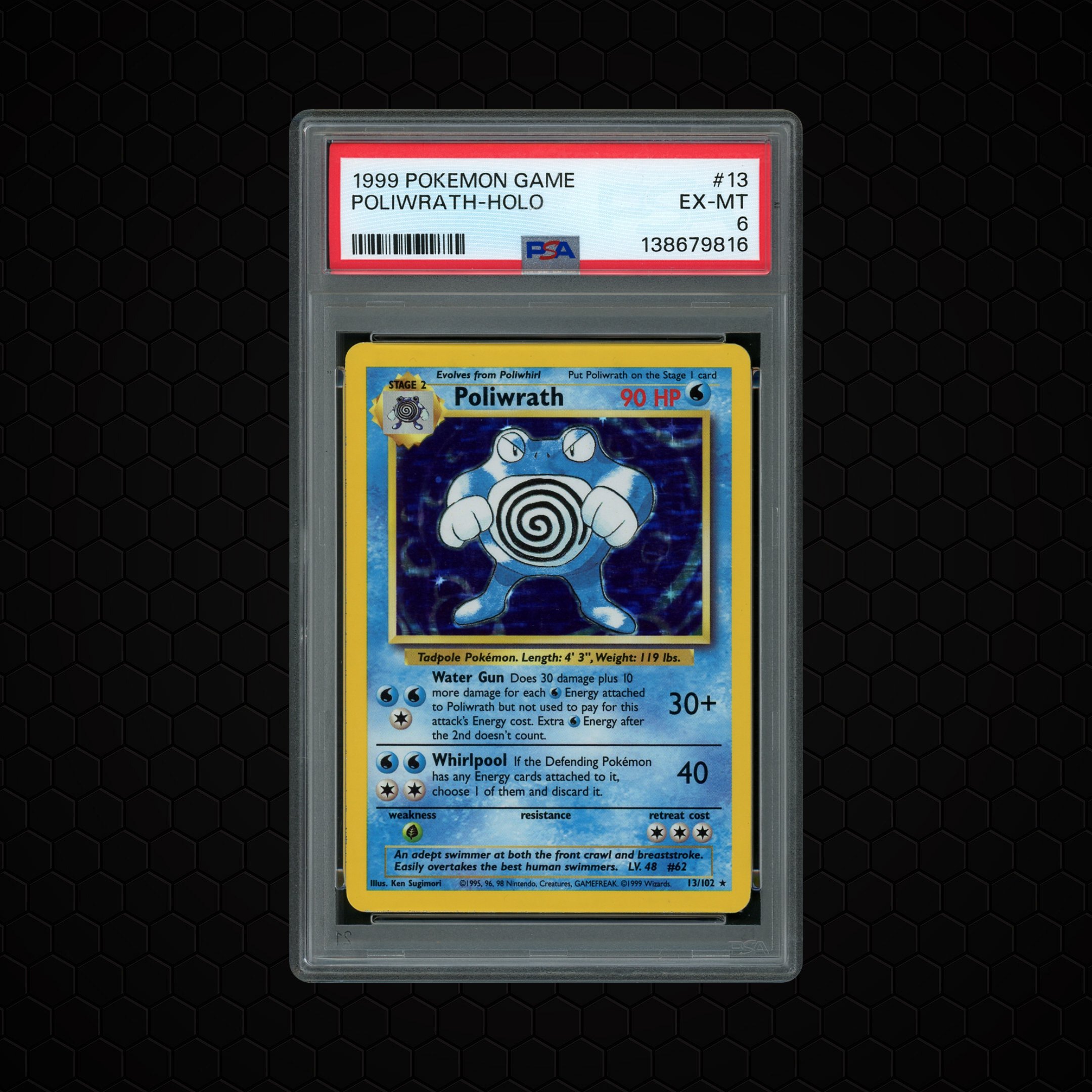 1999 Game Poliwrath #13 PSA 6